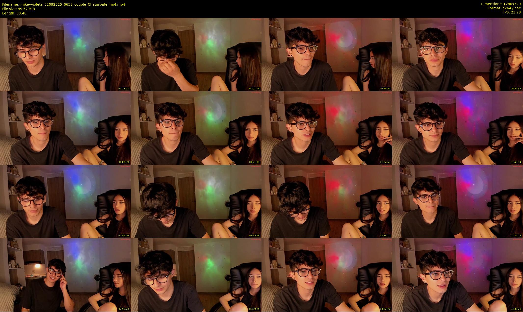 mikeyvioleta — 4 minute Chaturbate couple cam show recording, 720p, Sep 2, 2025