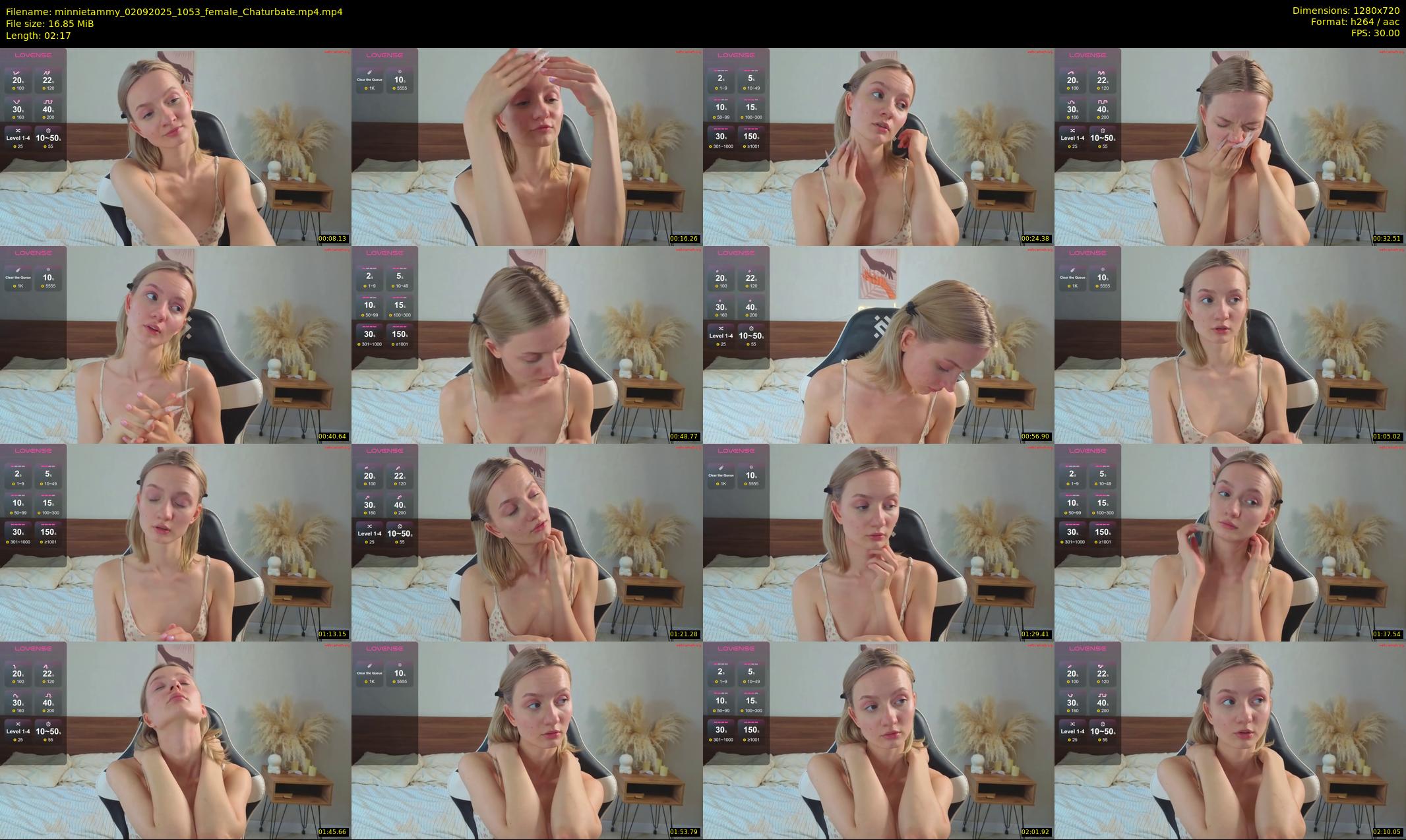 minnietammy — 3 minute Chaturbate female cam show recording, 720p, Sep 2, 2025