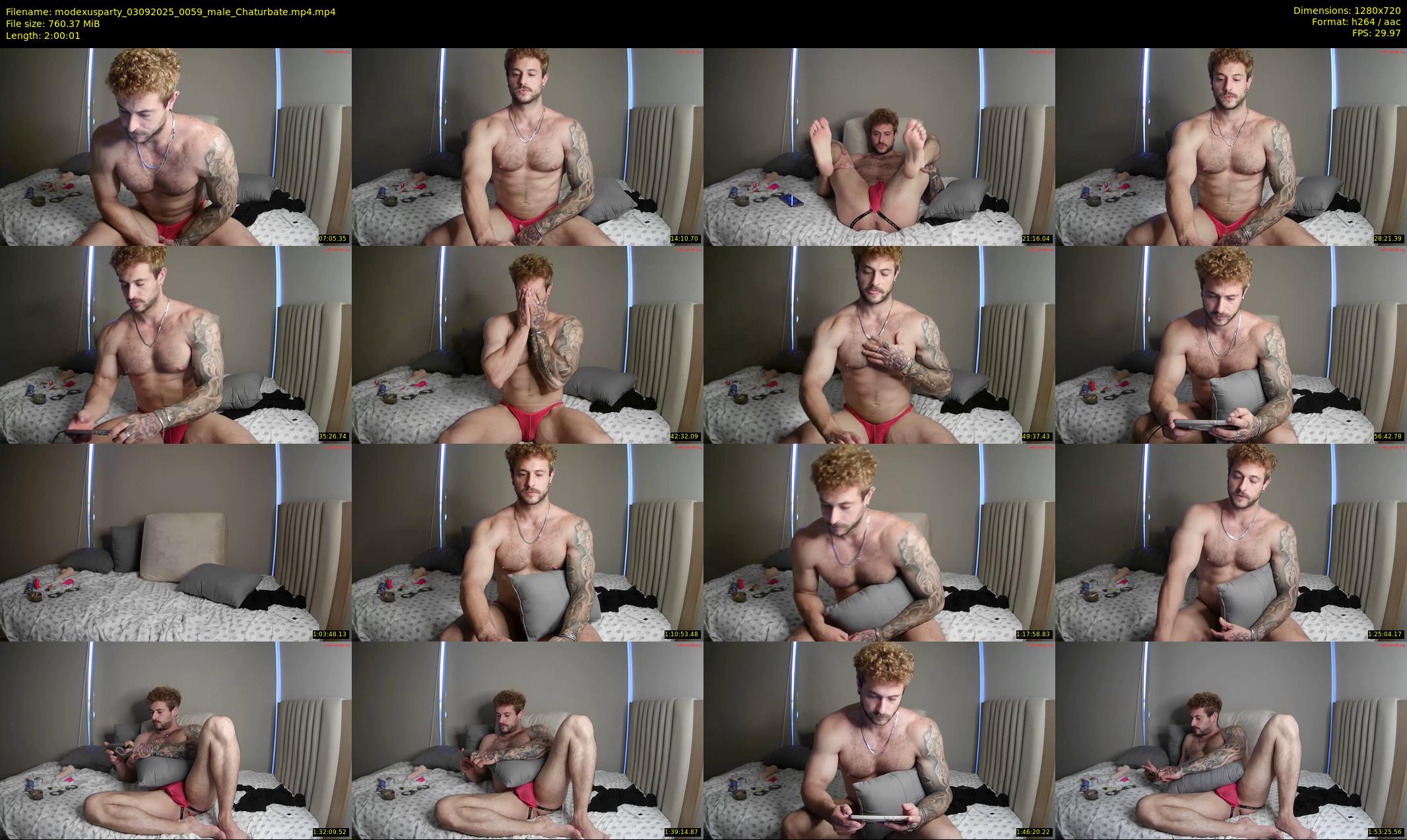 modexusparty — 121 minute Chaturbate male cam show recording, 720p, Sep 3, 2025
