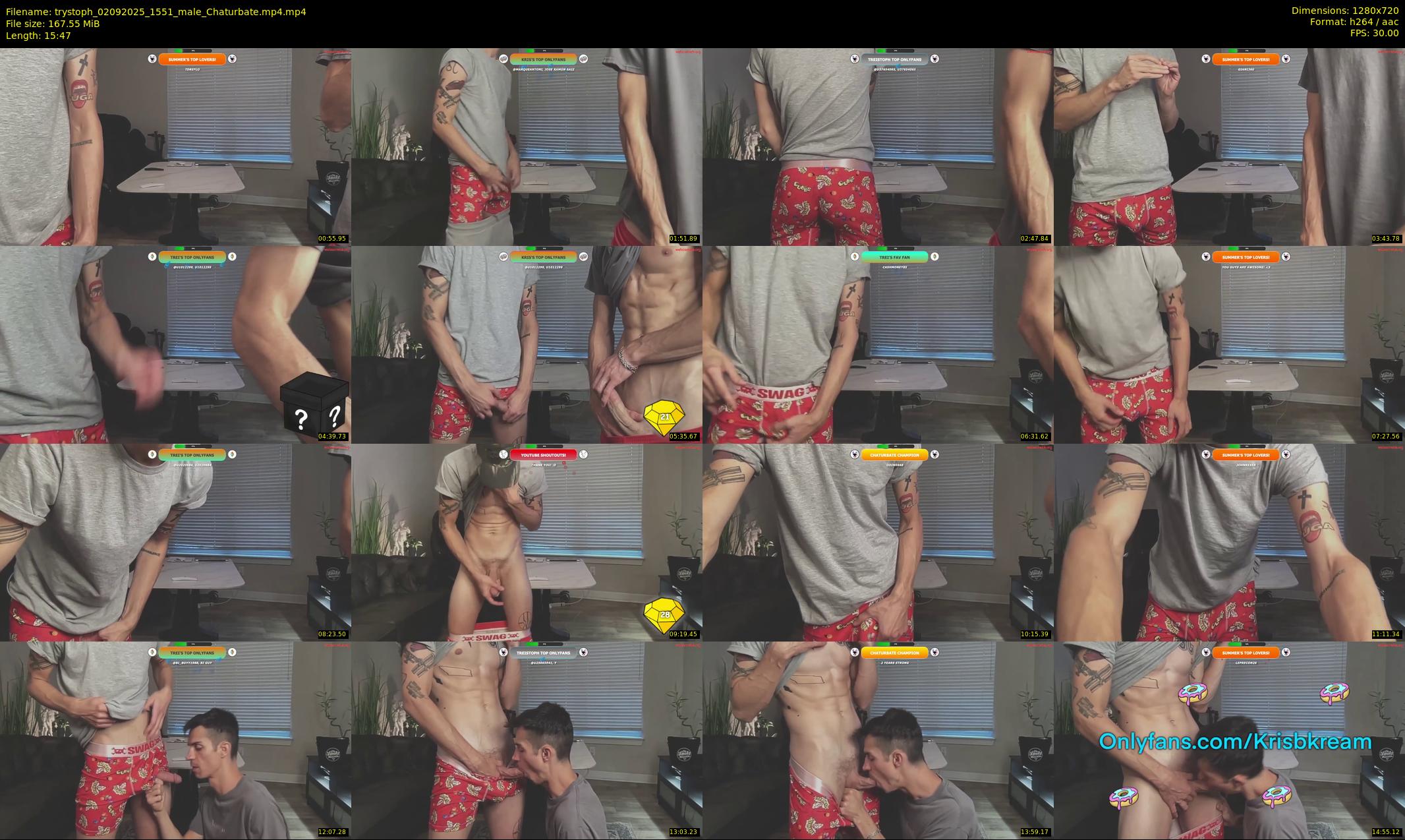 trystoph — 16 minute Chaturbate male cam show recording, 720p, Sep 2, 2025