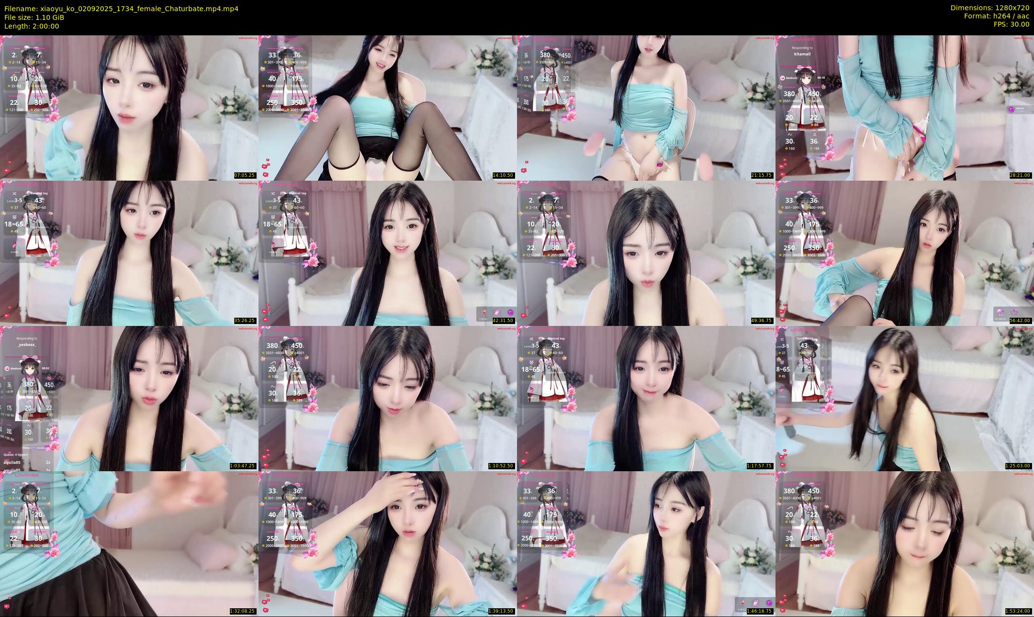 xiaoyu_ko — 120 minute Chaturbate female cam show recording, 720p, Sep 2, 2025