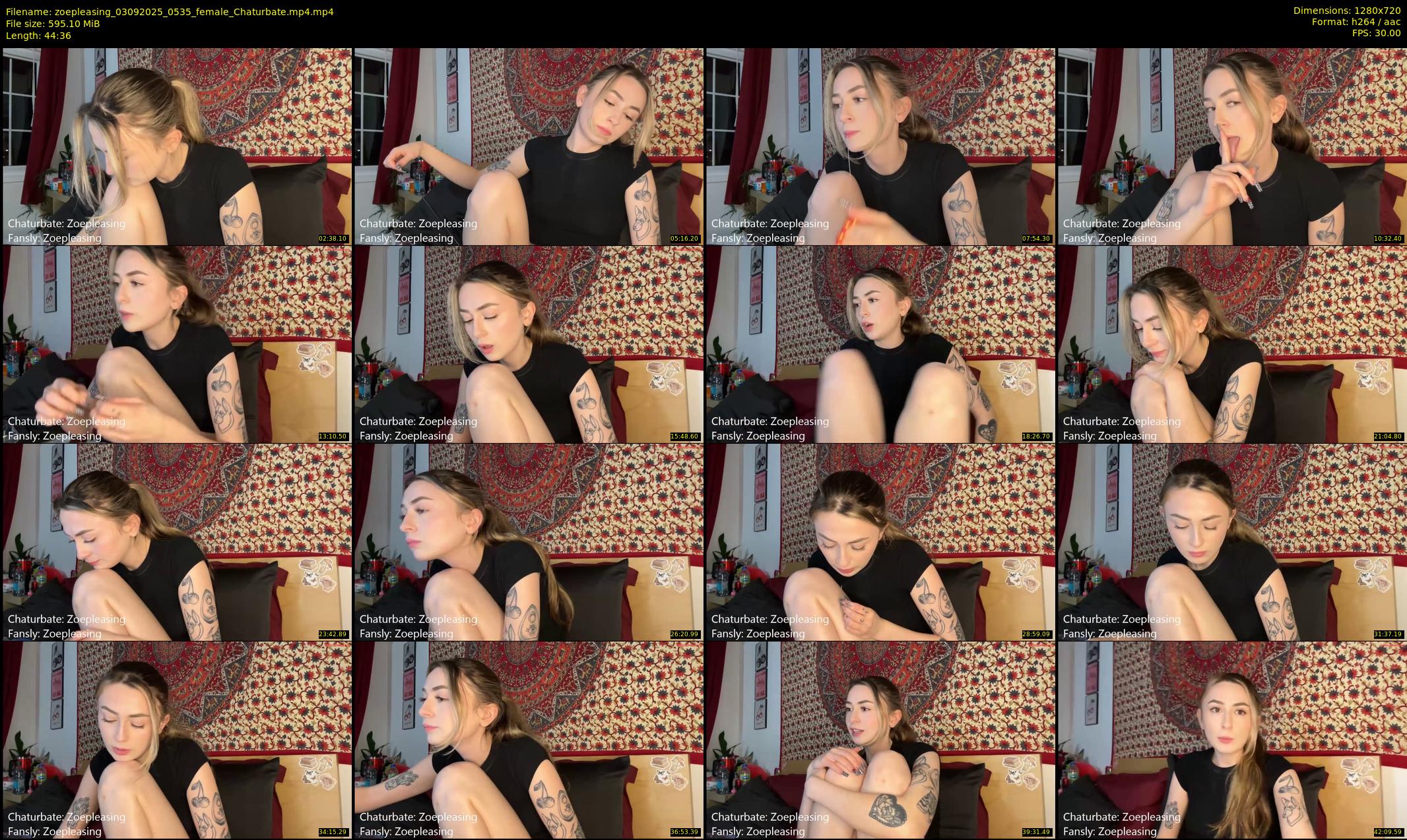 zoepleasing — 45 minute Chaturbate female cam show recording, 720p, Sep 3, 2025