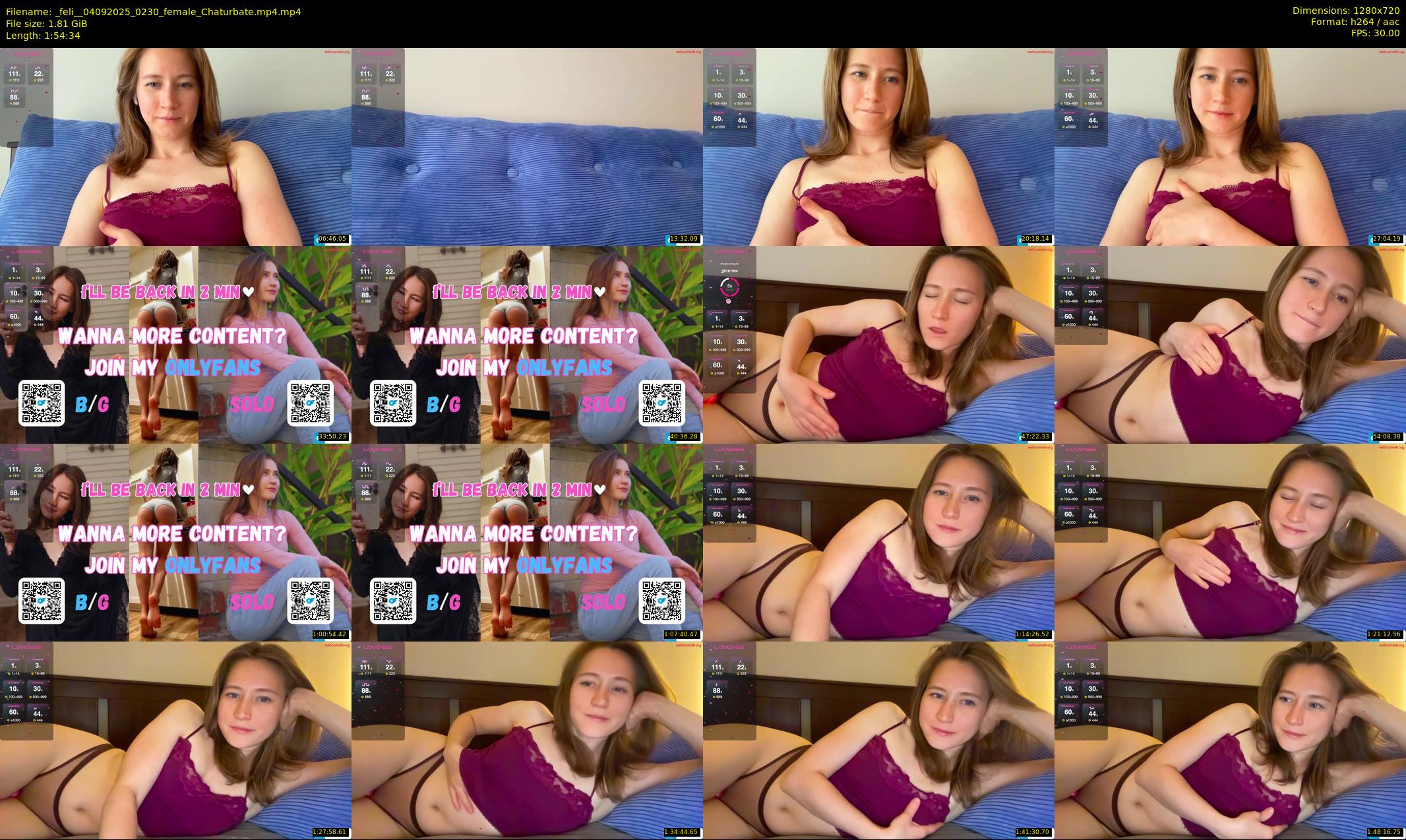 _feli_ — 115 minute Chaturbate female cam show recording, 720p, Sep 4, 2025