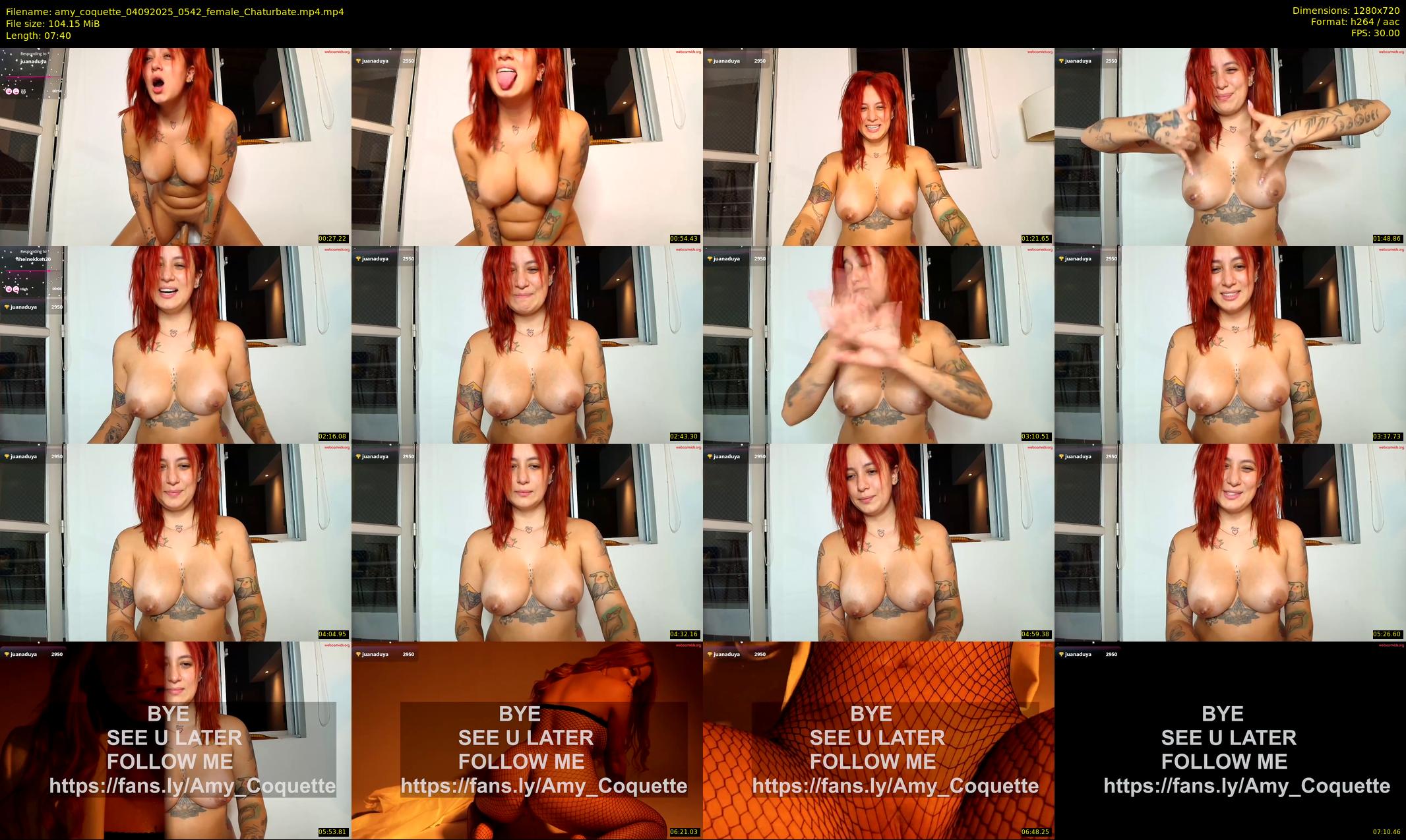 amy_coquette — 8 minute Chaturbate female cam show recording, 720p, Sep 4, 2025