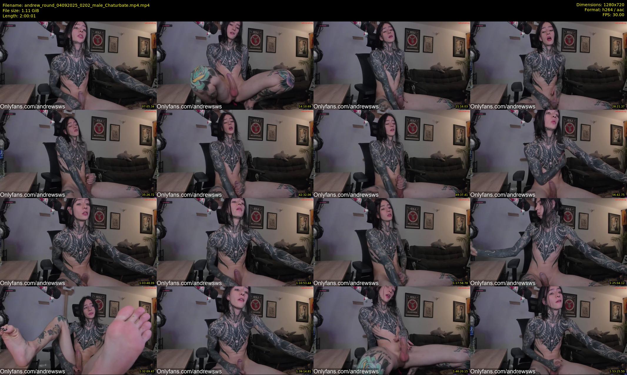 andrew_round — 121 minute Chaturbate male cam show recording, 720p, Sep 4, 2025