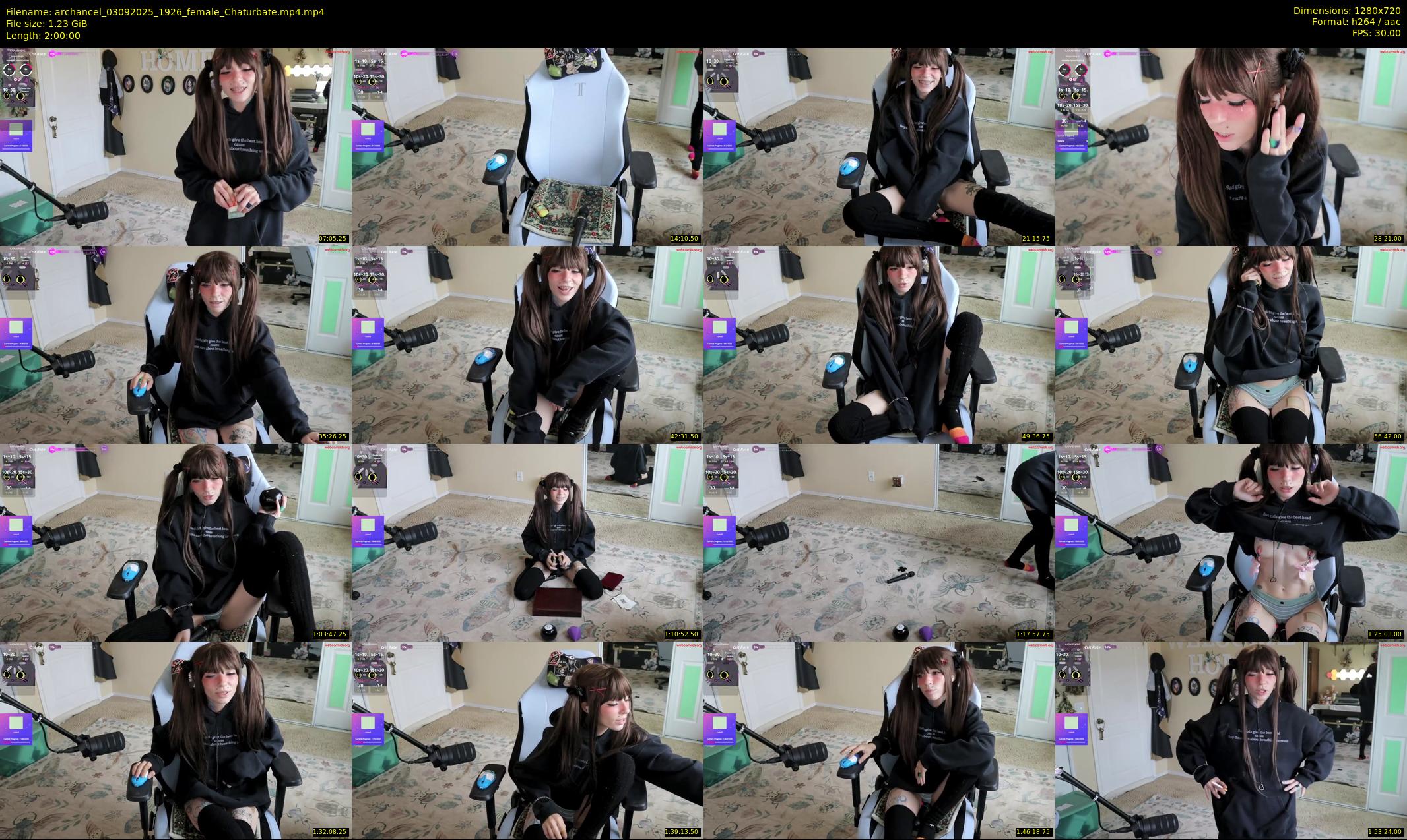 archancel — 120 minute Chaturbate female cam show recording, 720p, Sep 3, 2025