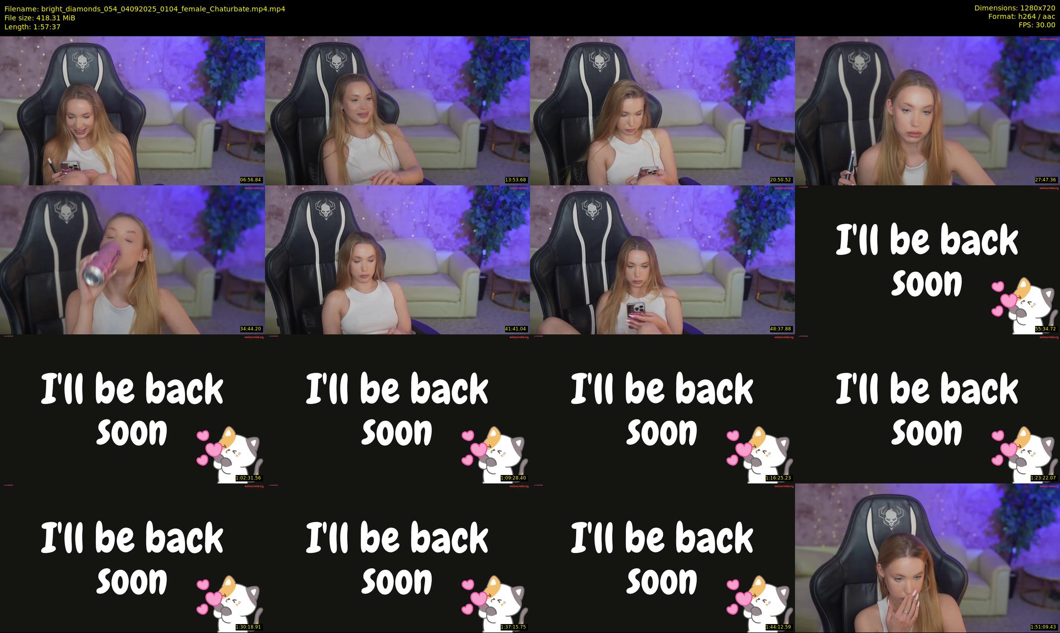 bright_diamonds_054 — 118 minute Chaturbate couple cam show recording, 720p, Sep 4, 2025