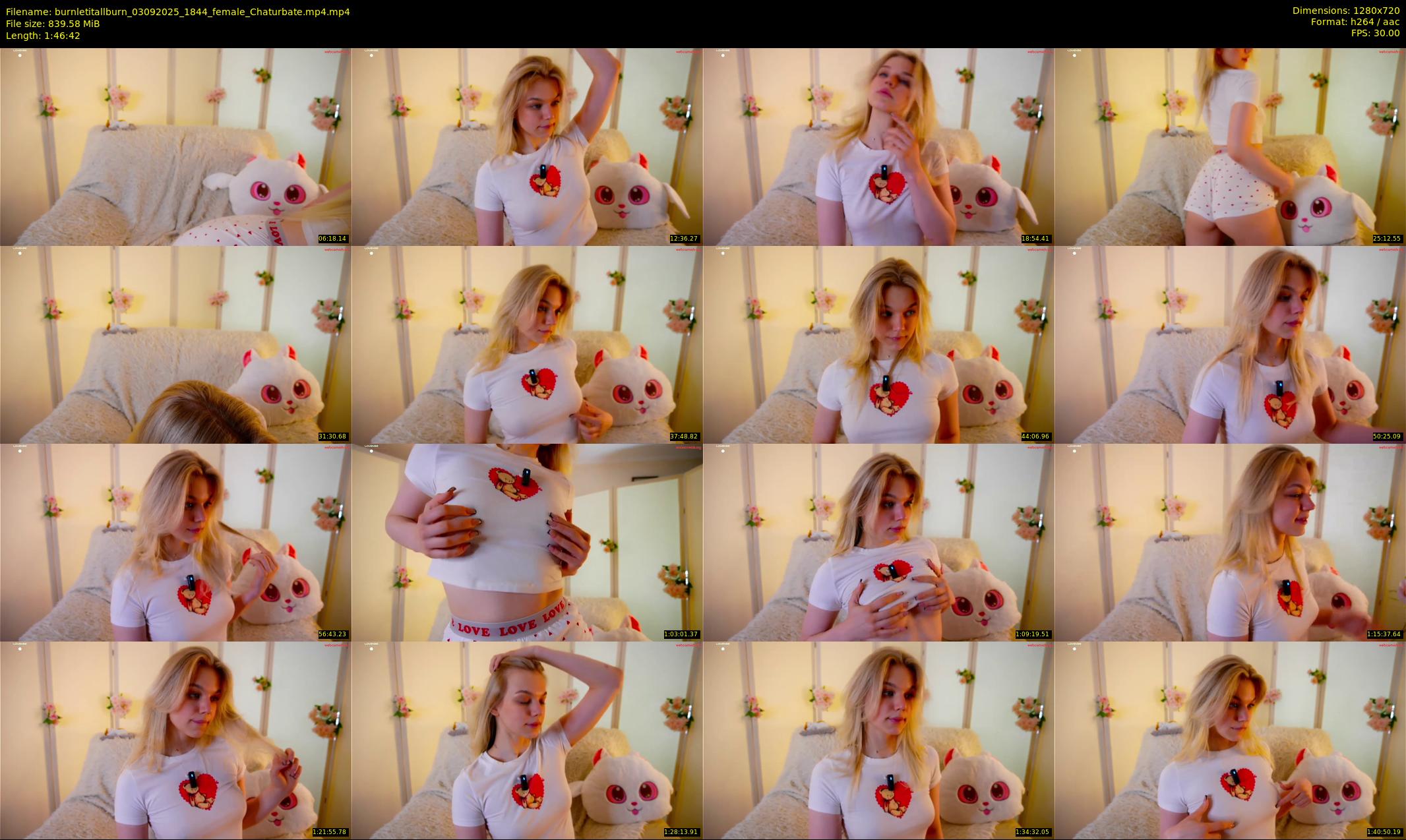 burnletitallburn — 107 minute Chaturbate female cam show recording, 720p, Sep 3, 2025
