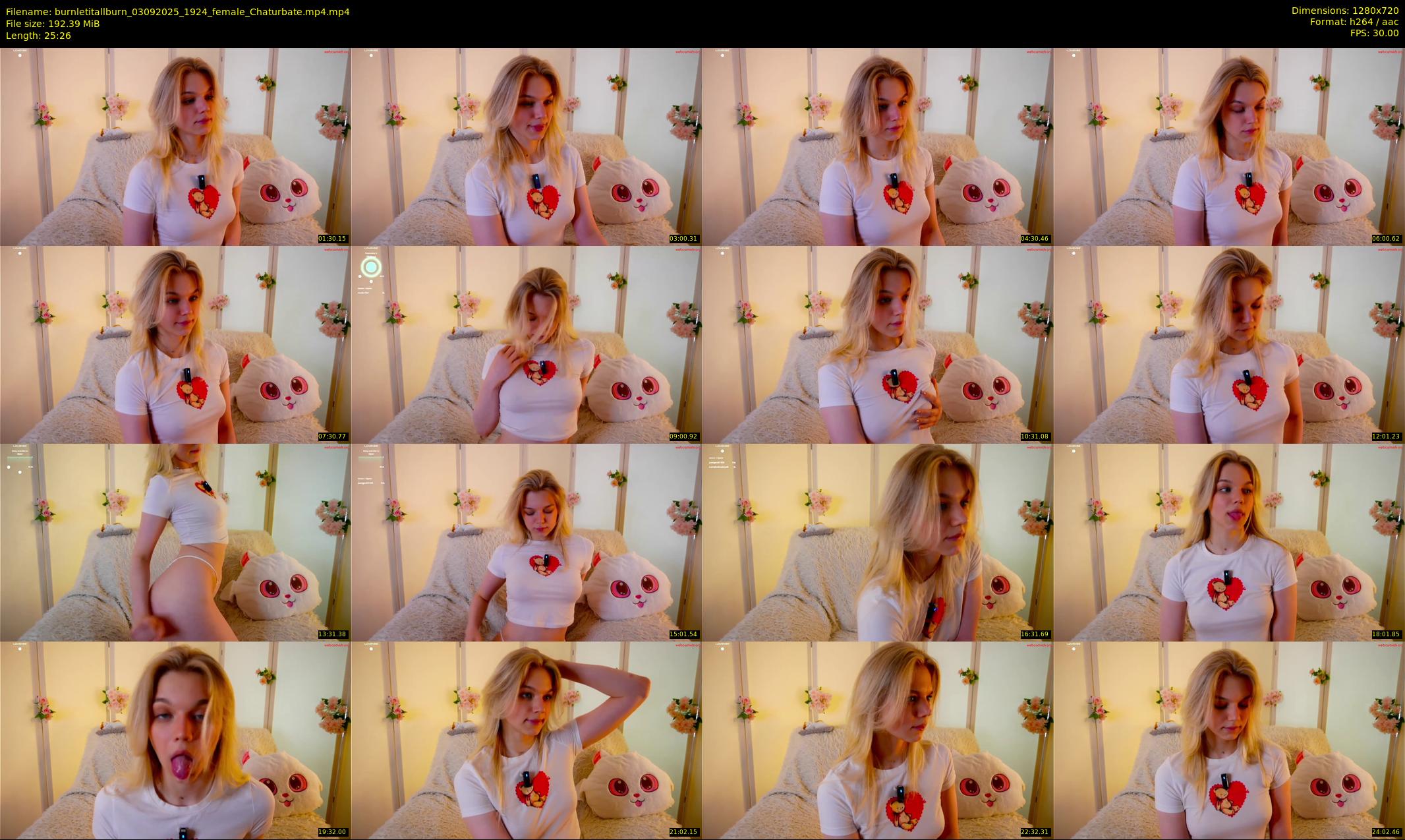 burnletitallburn — 26 minute Chaturbate female cam show recording, 720p, Sep 3, 2025