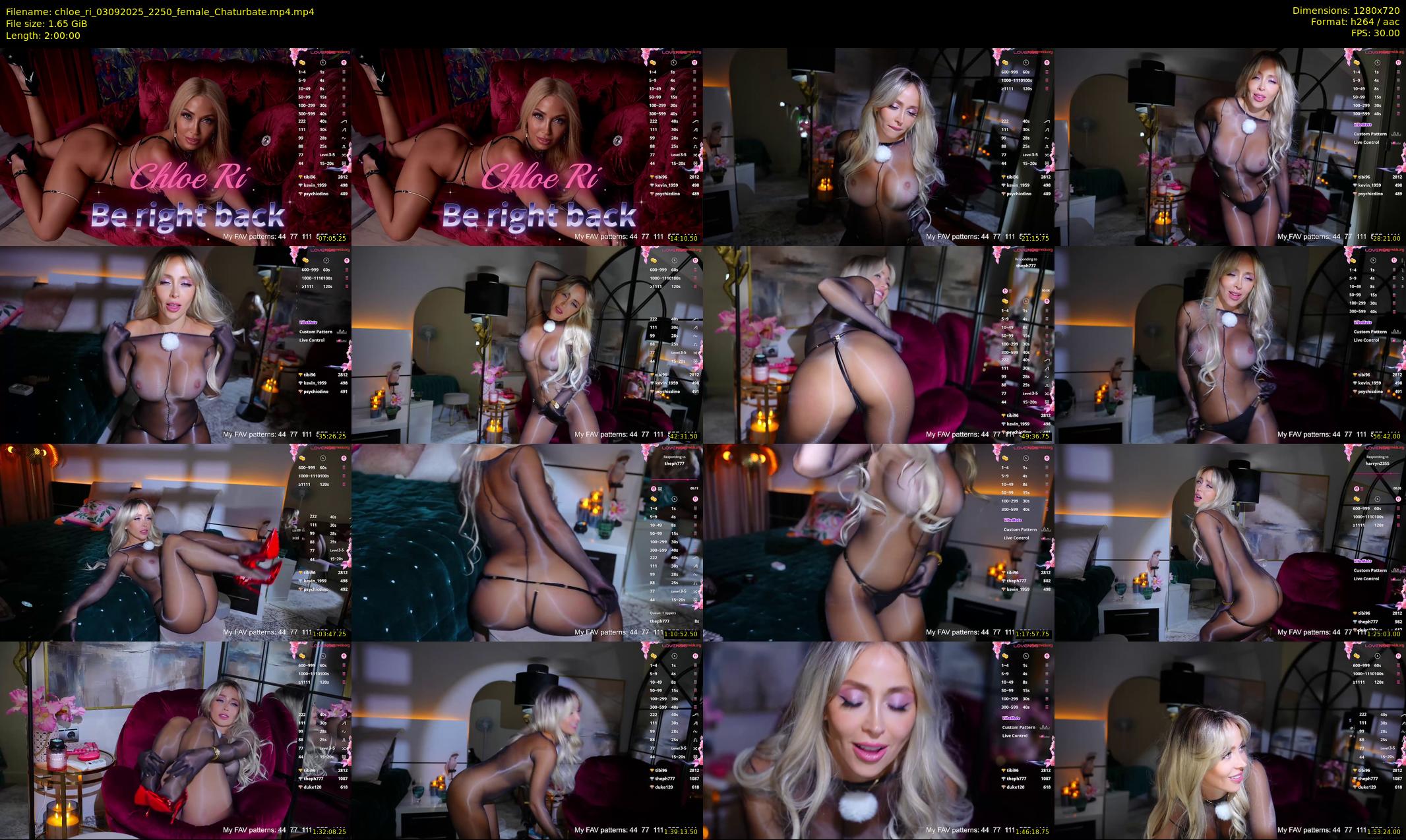 chloe_ri — 120 minute Chaturbate female cam show recording, 720p, Sep 3, 2025