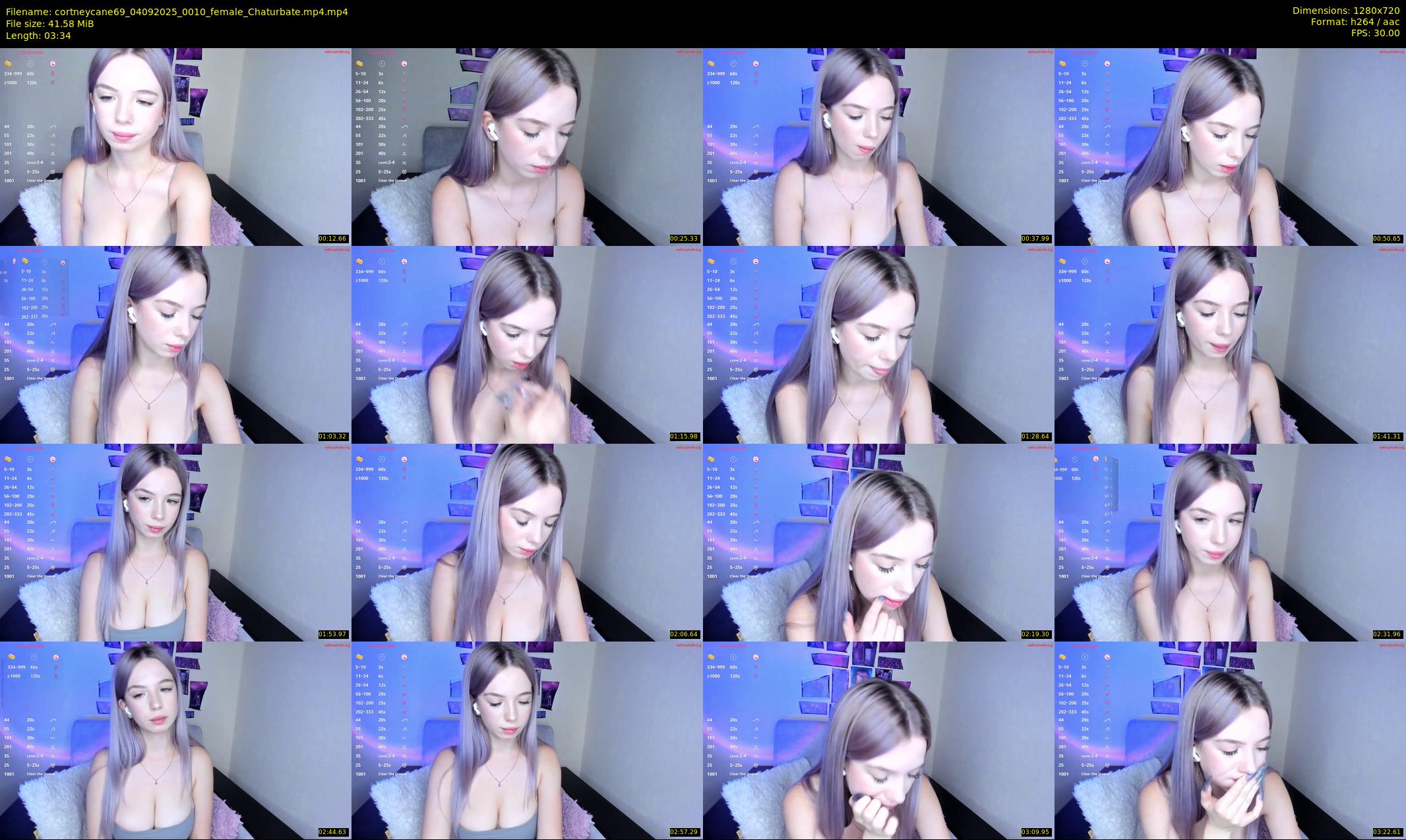 cortneycane69 — 4 minute Chaturbate female cam show recording, 720p, Sep 4, 2025