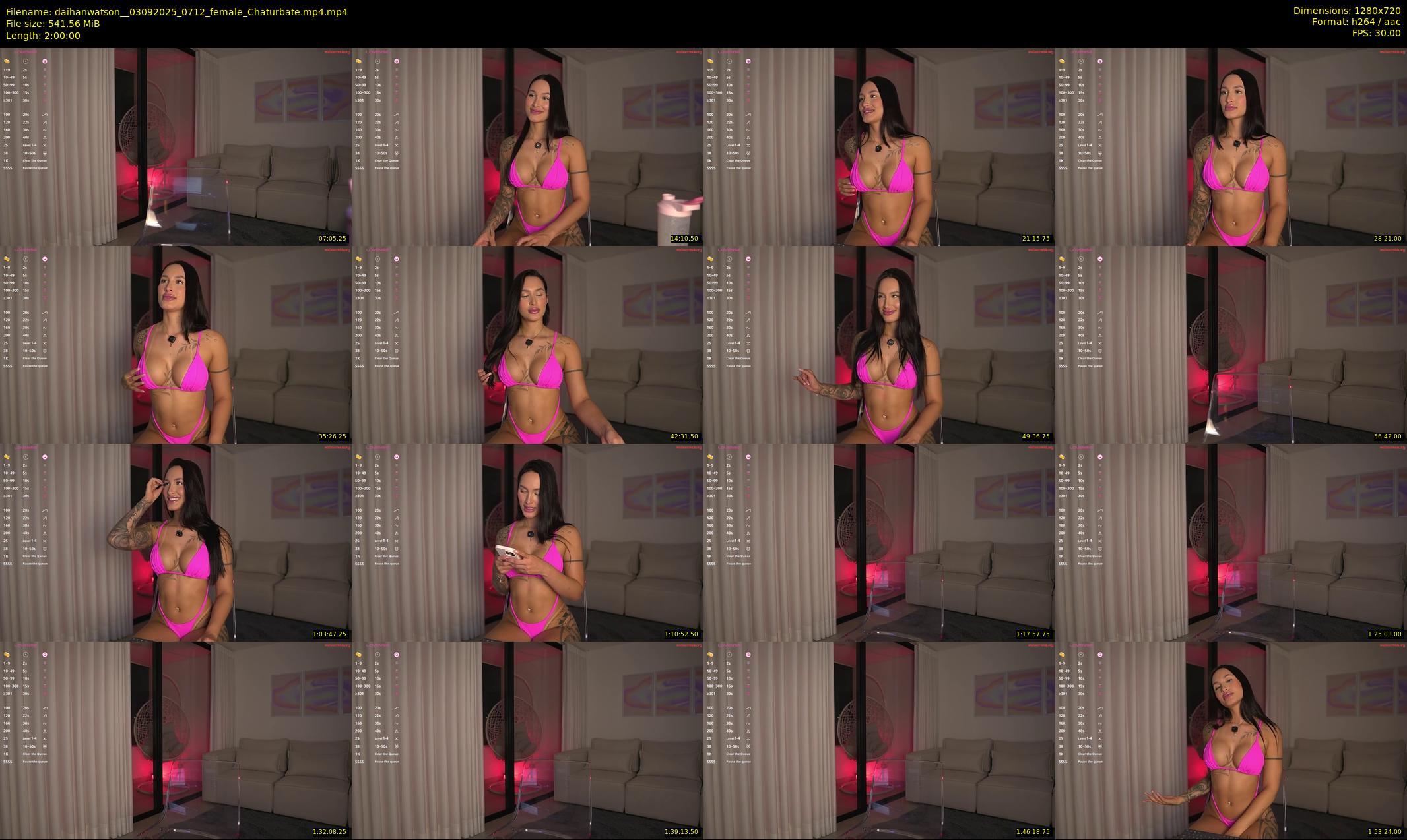 daihanwatson_ — 120 minute Chaturbate female cam show recording, 720p, Sep 3, 2025