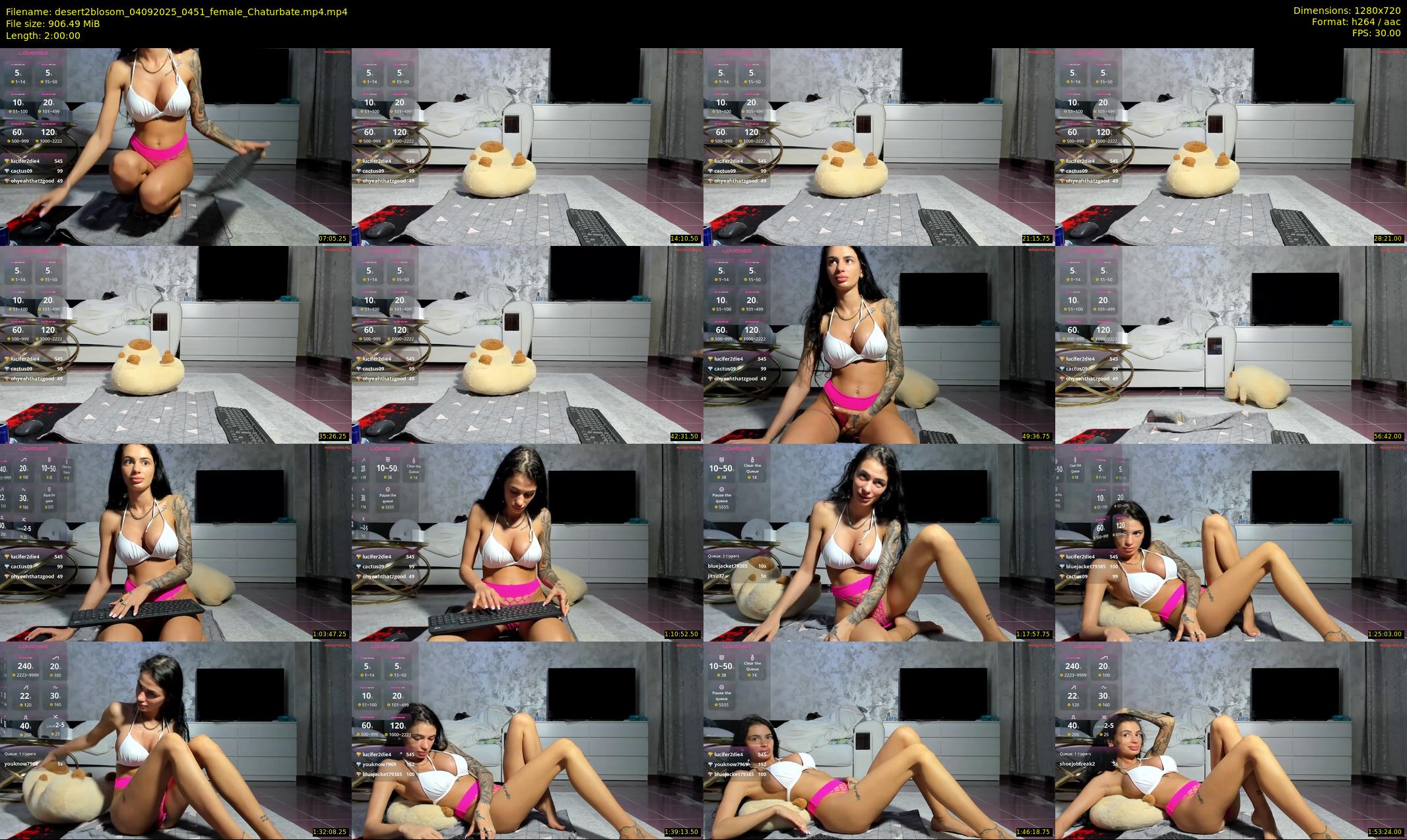 desert2blosom — 120 minute Chaturbate female cam show recording, 720p, Sep 4, 2025