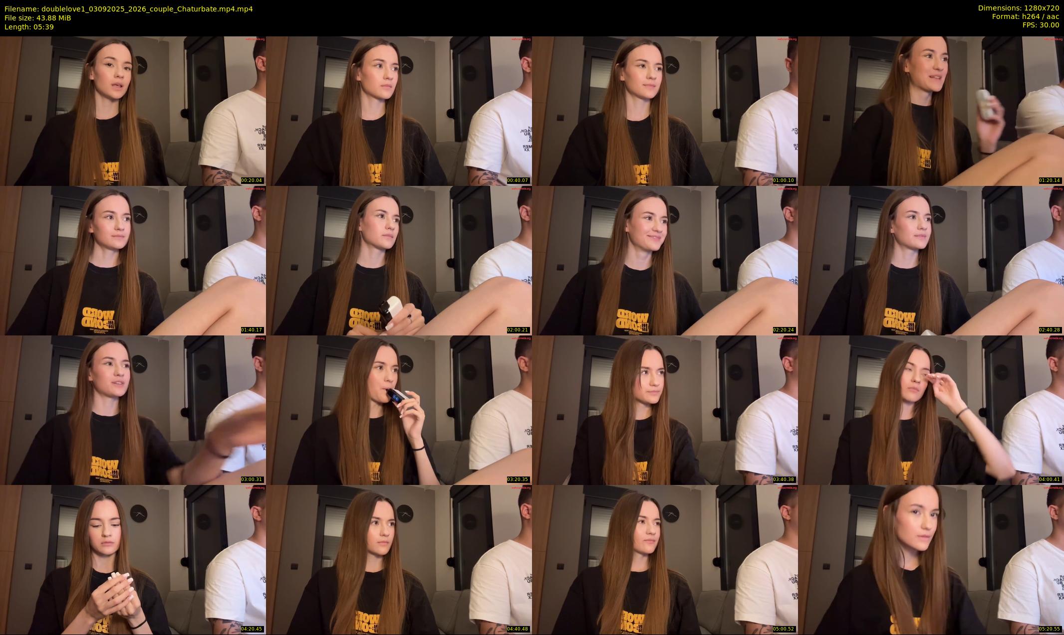 doublelove1 — 6 minute Chaturbate couple cam show recording, 720p, Sep 3, 2025