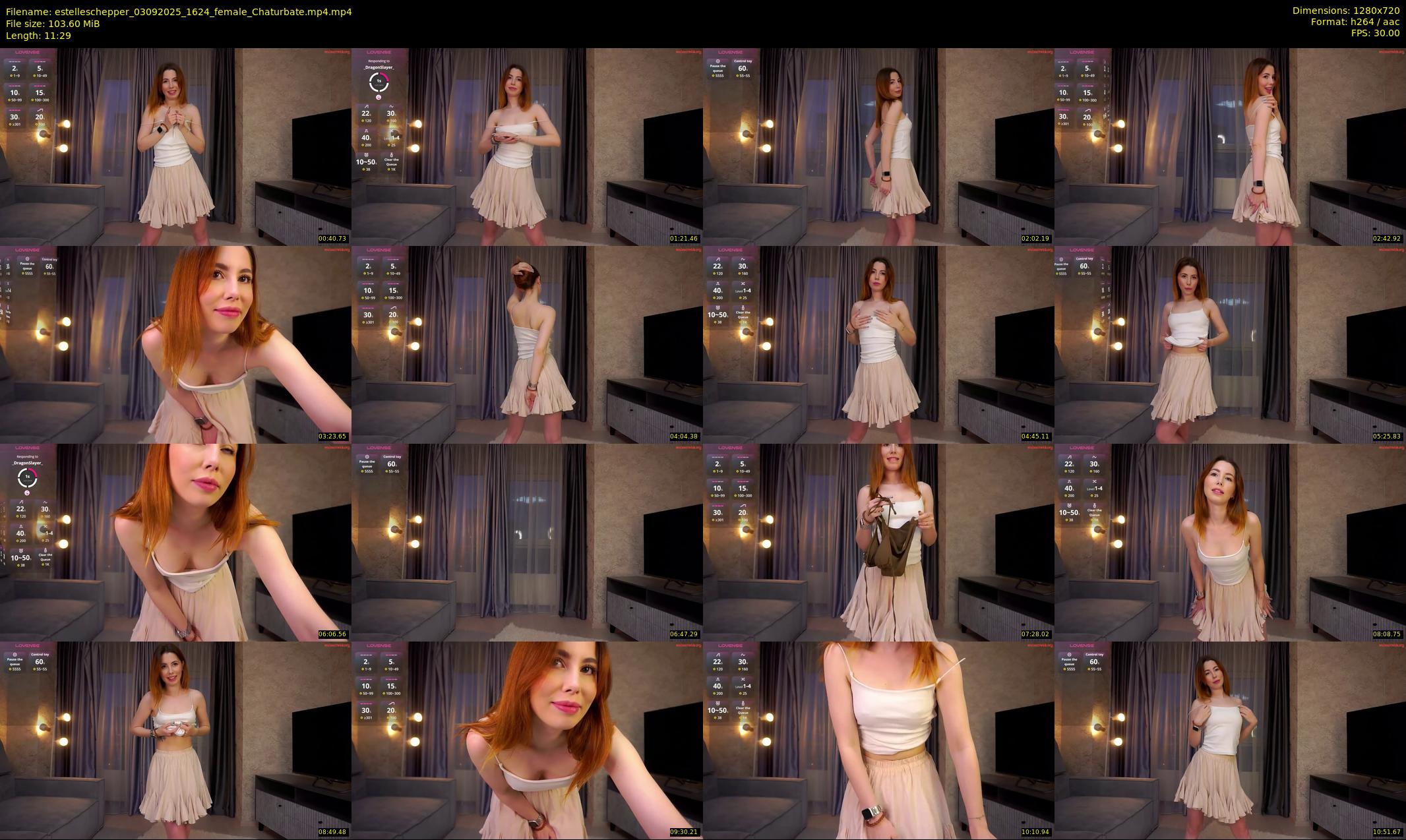 estelleschepper — 12 minute Chaturbate female cam show recording, 720p, Sep 3, 2025