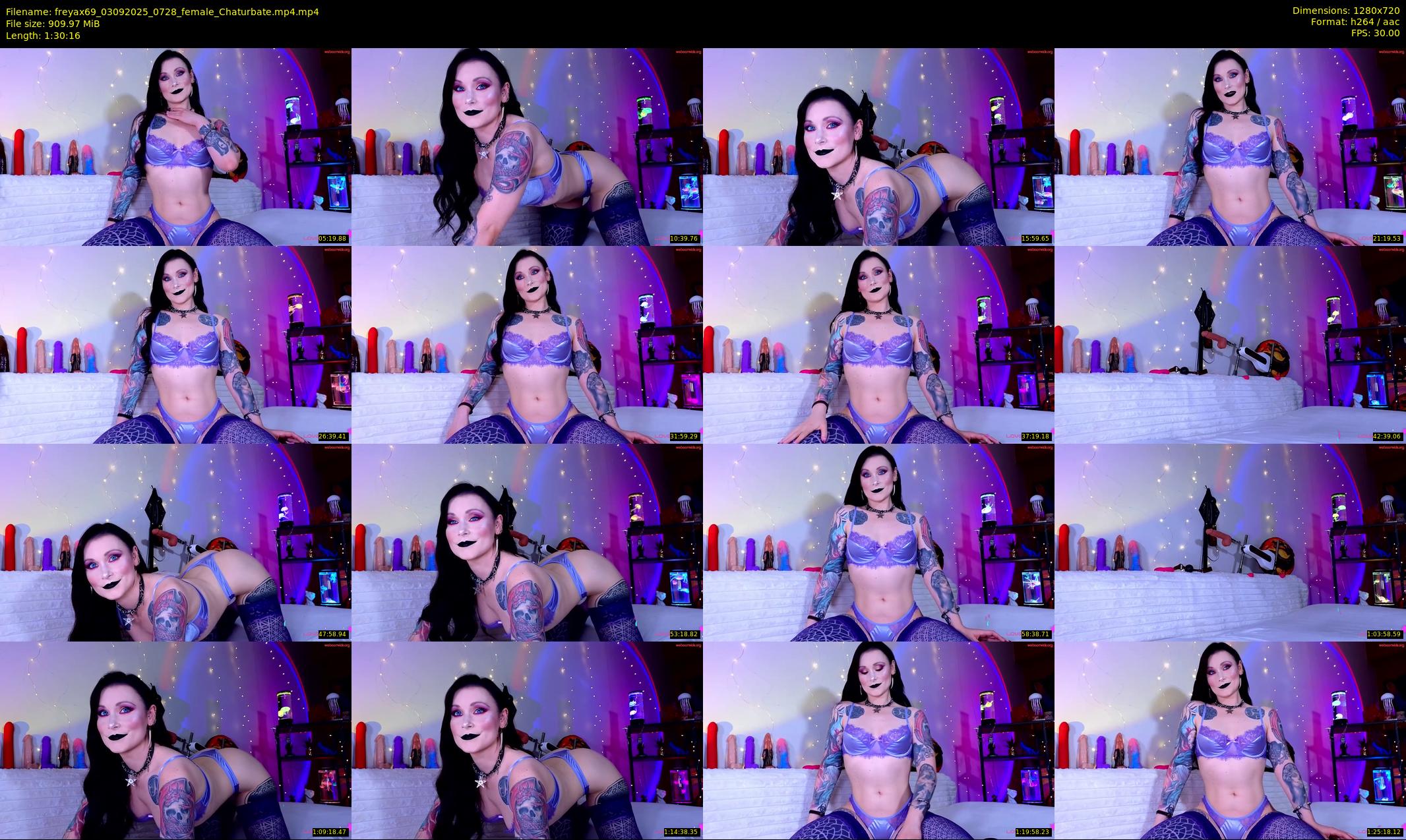 freyax69 — 91 minute Chaturbate female cam show recording, 720p, Sep 3, 2025