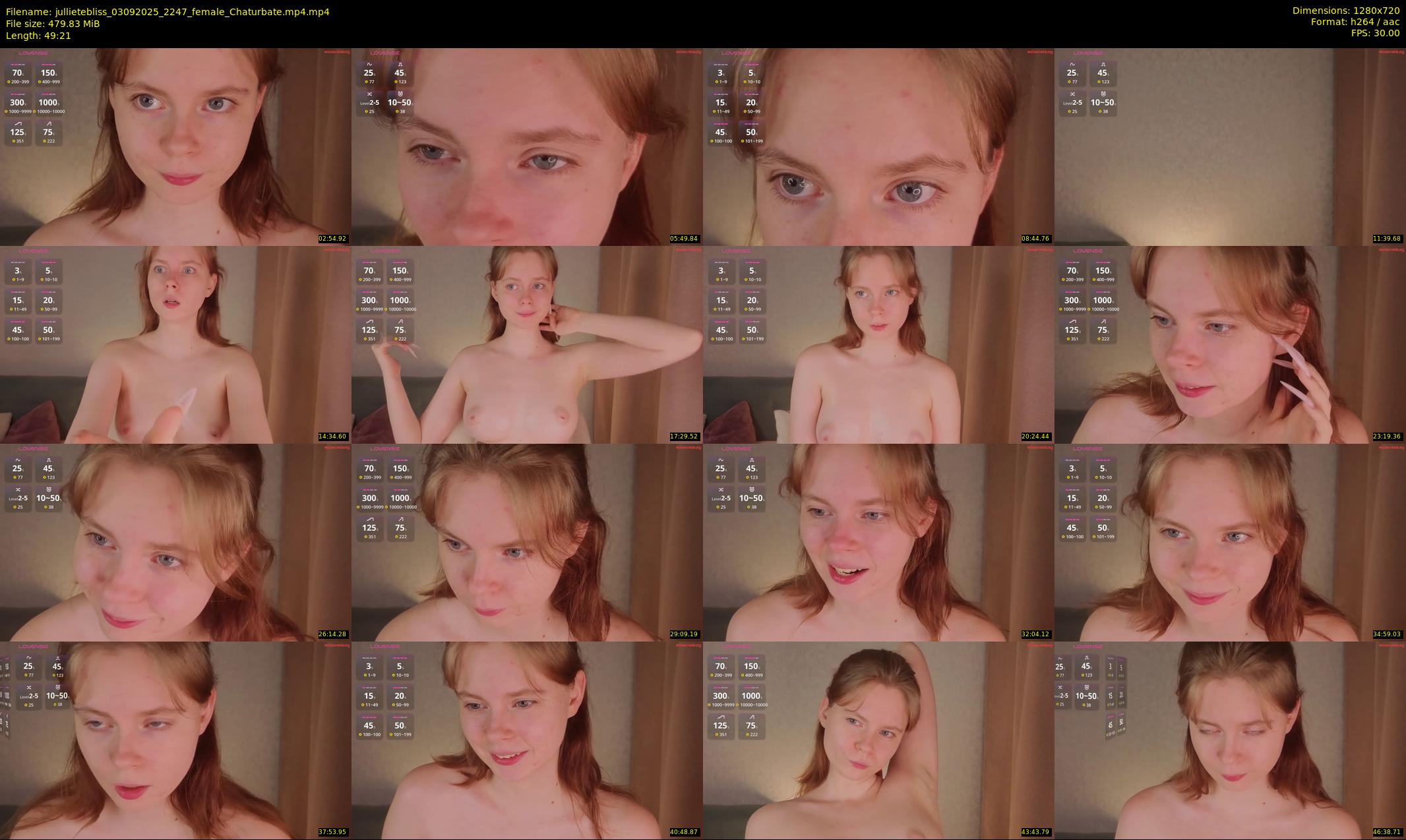 jullietebliss — 50 minute Chaturbate female cam show recording, 720p, Sep 3, 2025