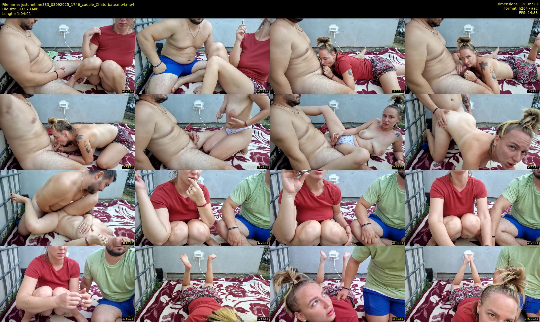 justonetime333 — 65 minute Chaturbate couple cam show recording, 720p, Sep 3, 2025