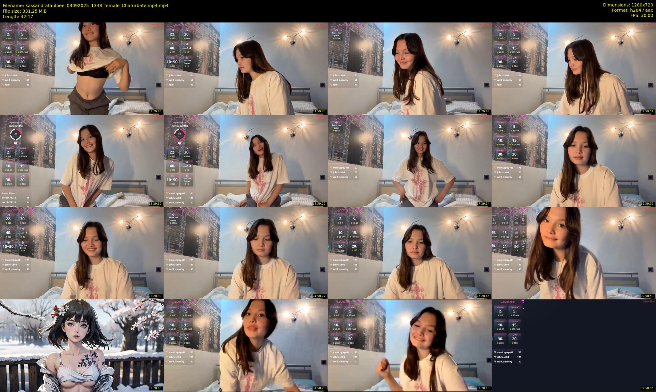 kassandrataulbee — 43 minute Chaturbate female cam show recording, 720p, Sep 3, 2025