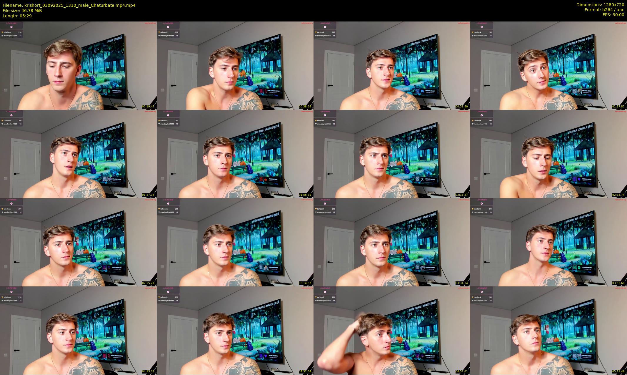 krishort — 6 minute Chaturbate male cam show recording, 720p, Sep 3, 2025
