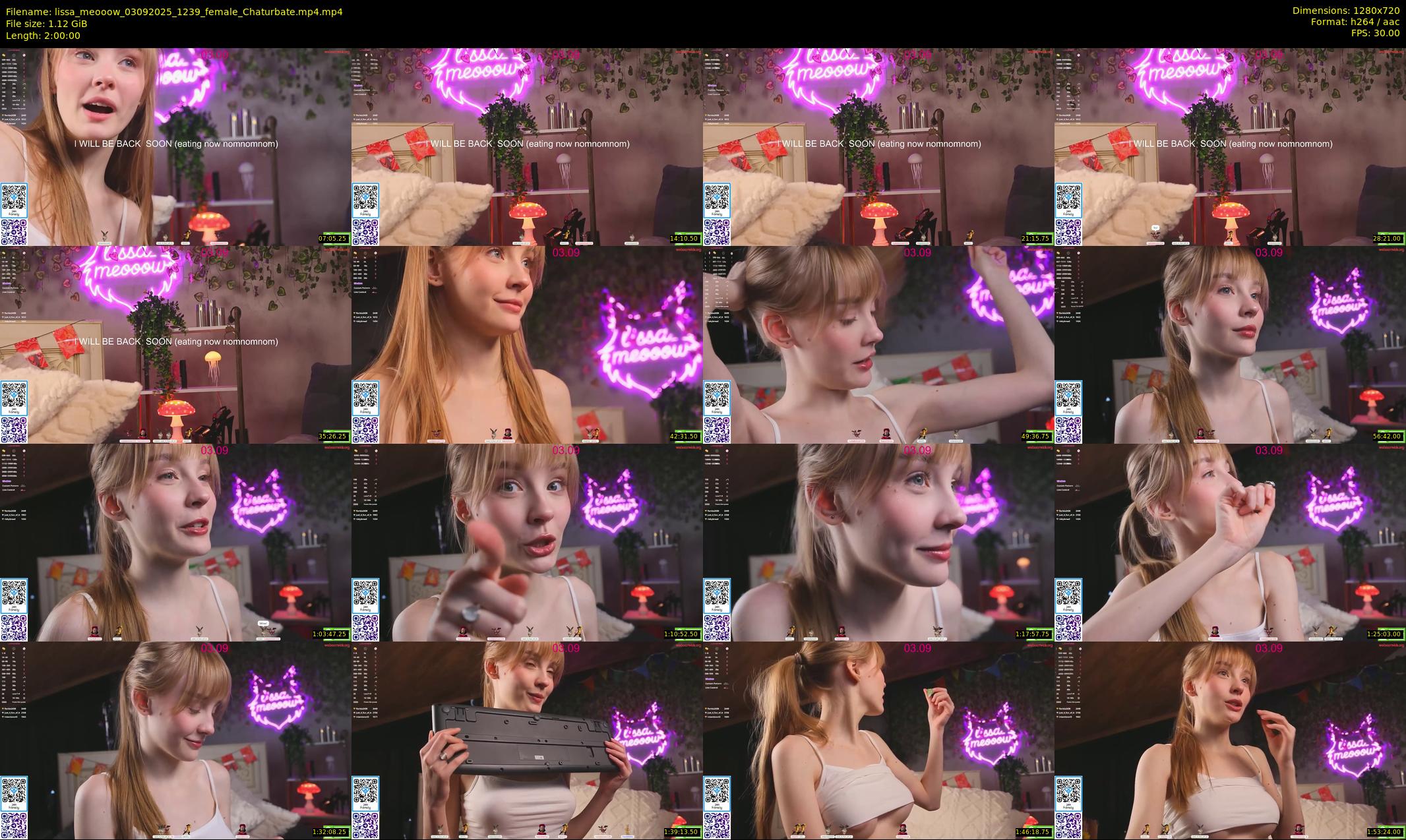lissa_meooow — 120 minute Chaturbate female cam show recording, 720p, Sep 3, 2025