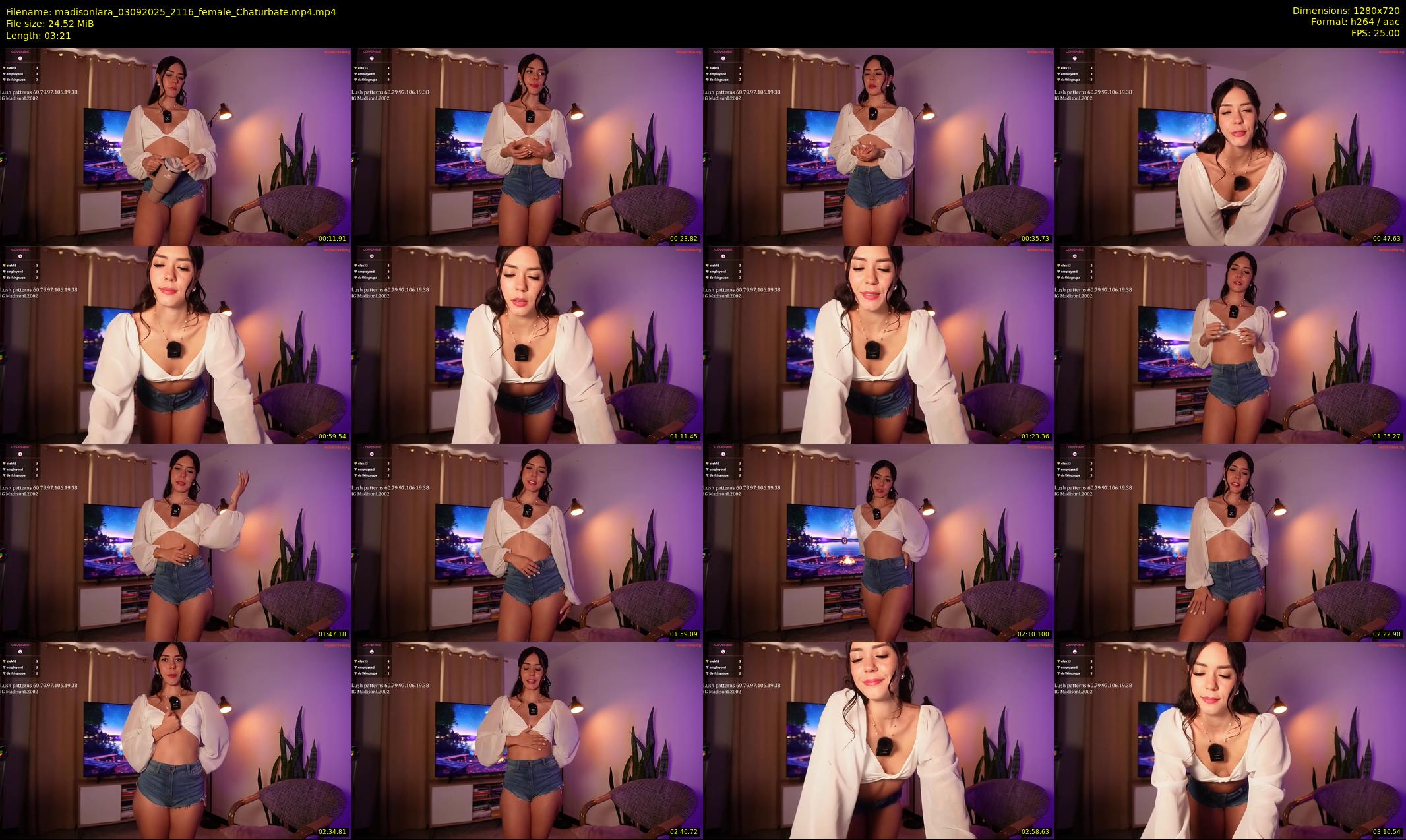 madisonlara — 4 minute Chaturbate female cam show recording, 720p, Sep 3, 2025