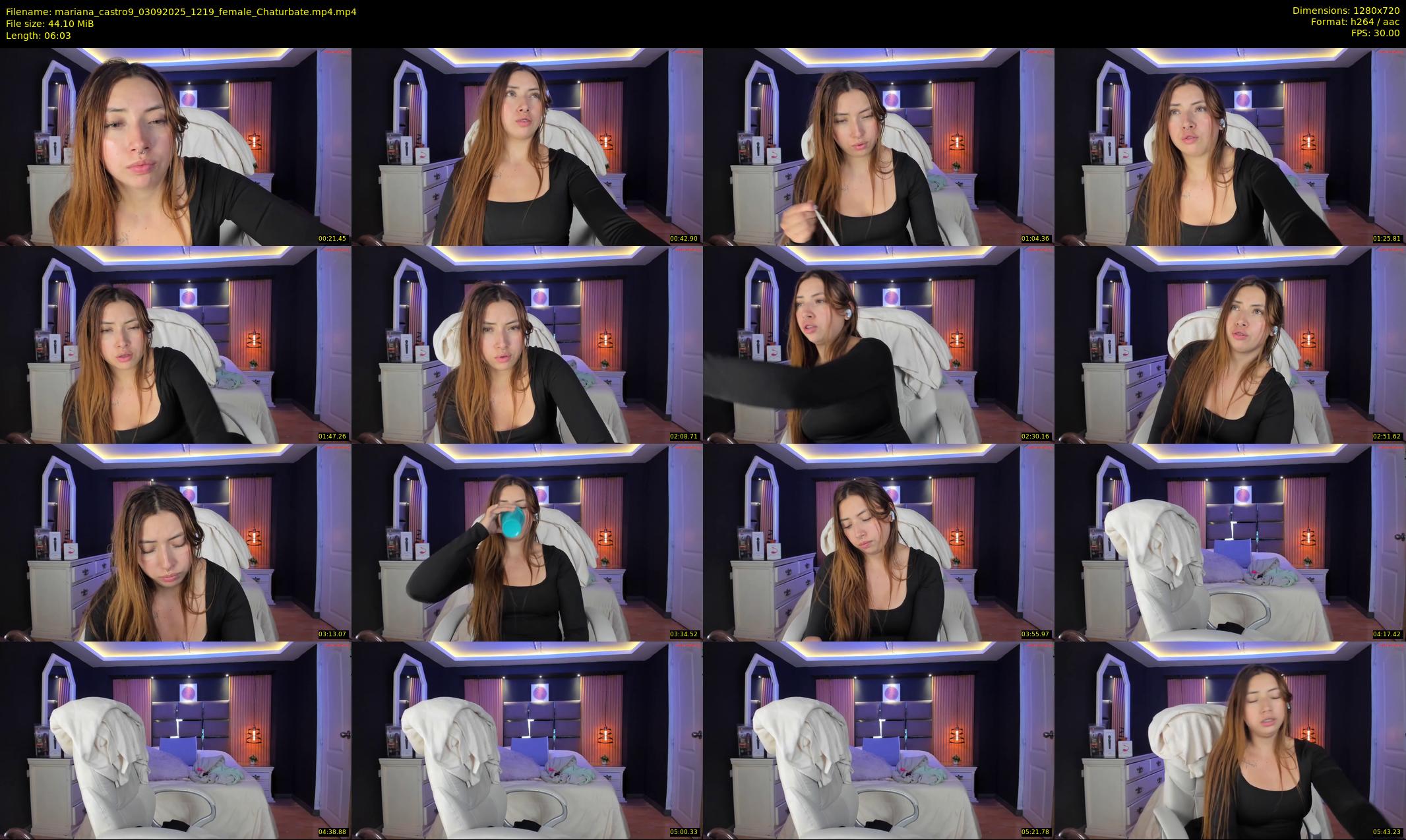 mariana_castro9 — 7 minute Chaturbate female cam show recording, 720p, Sep 3, 2025