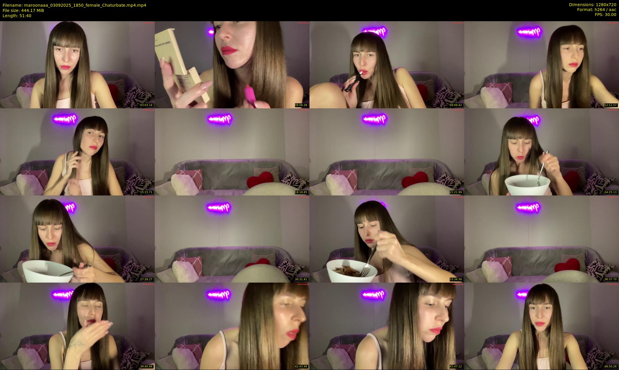 maroonaaa — 52 minute Chaturbate female cam show recording, 720p, Sep 3, 2025