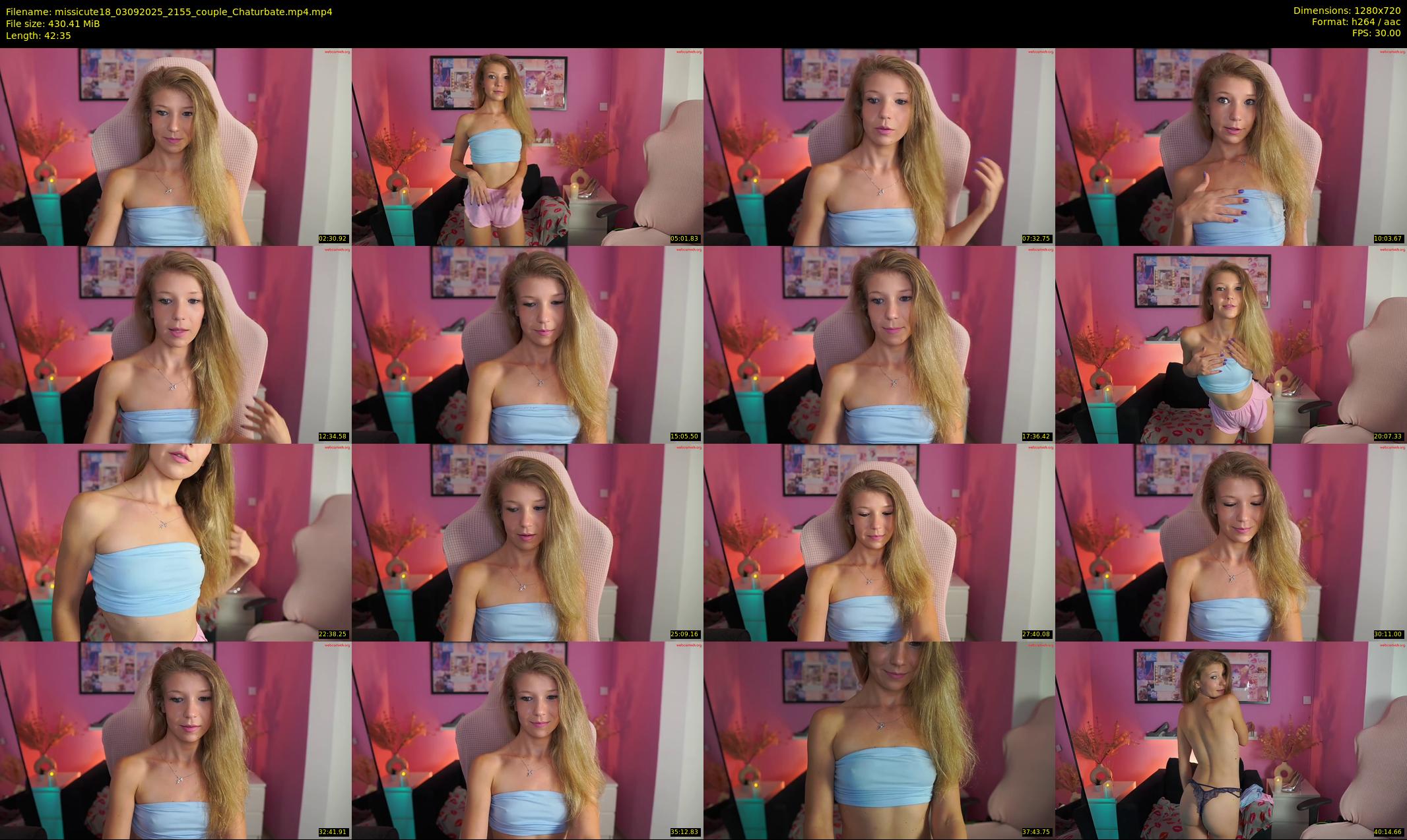 missicute18 — 43 minute Chaturbate female cam show recording, 720p, Sep 3, 2025
