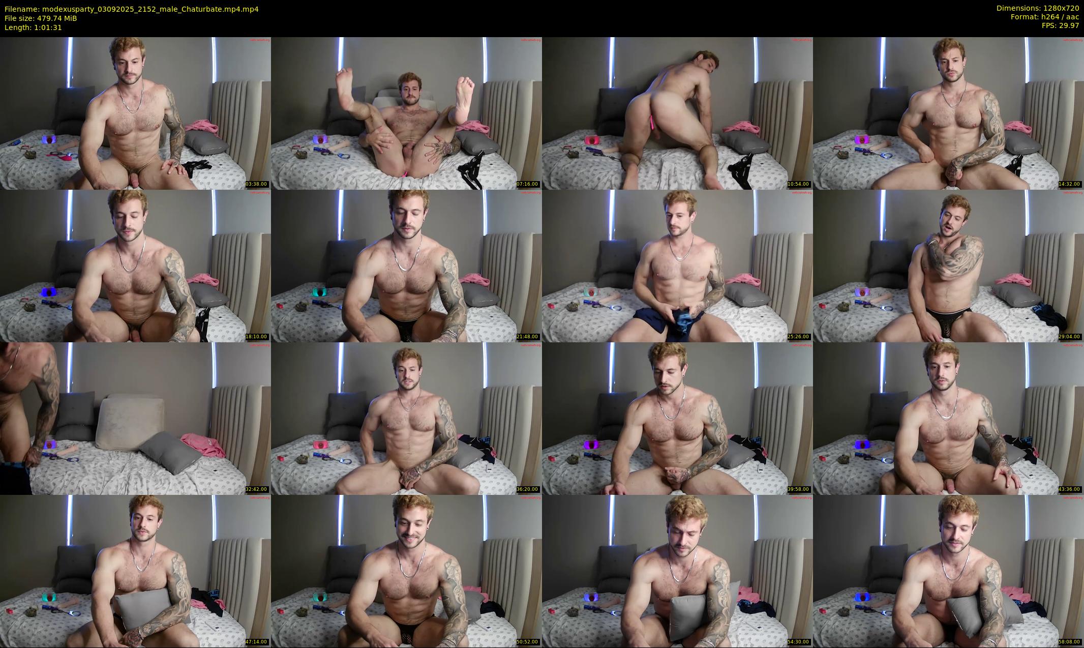 modexusparty — 62 minute Chaturbate male cam show recording, 720p, Sep 3, 2025