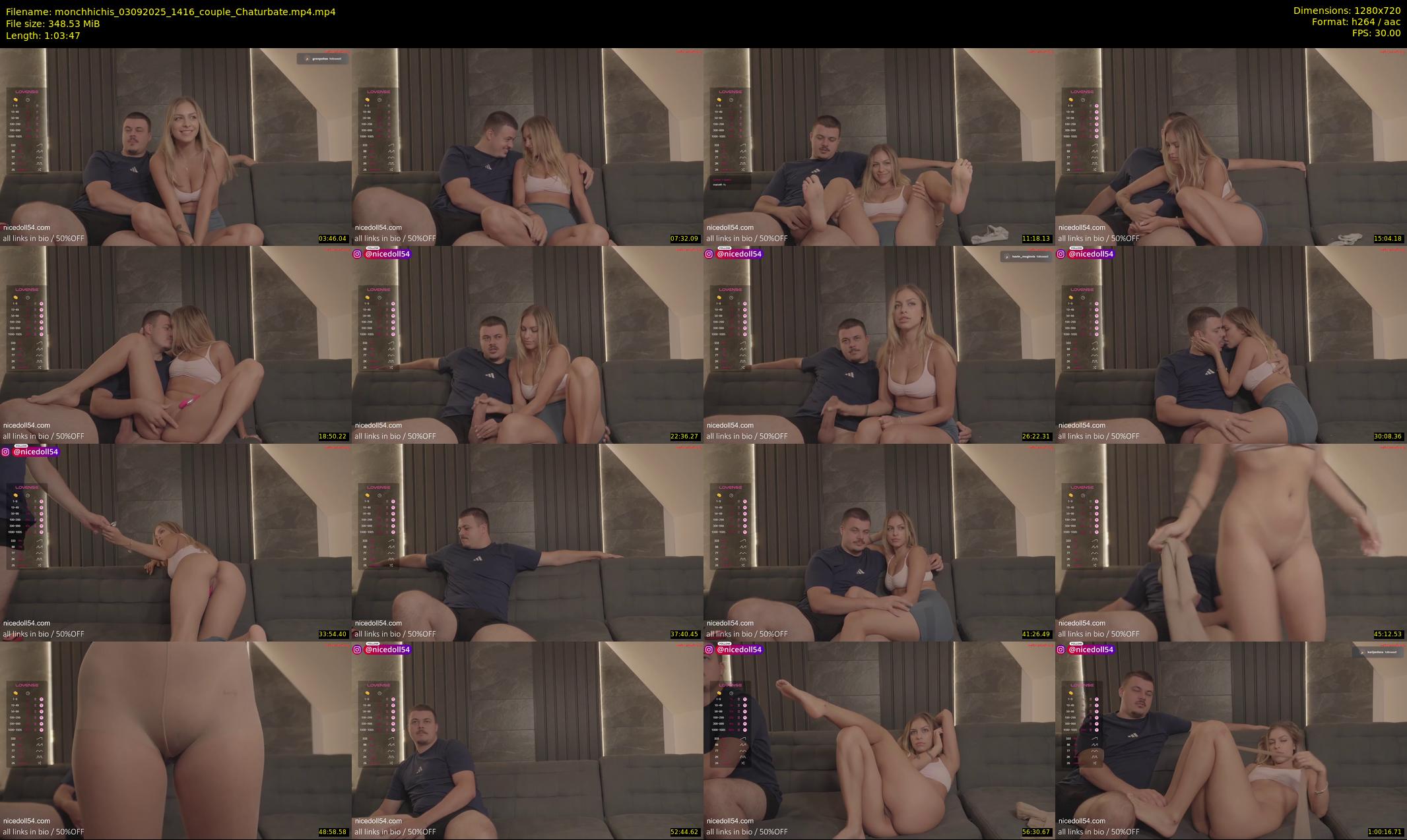 monchhichis — 64 minute Chaturbate couple cam show recording, 720p, Sep 3, 2025