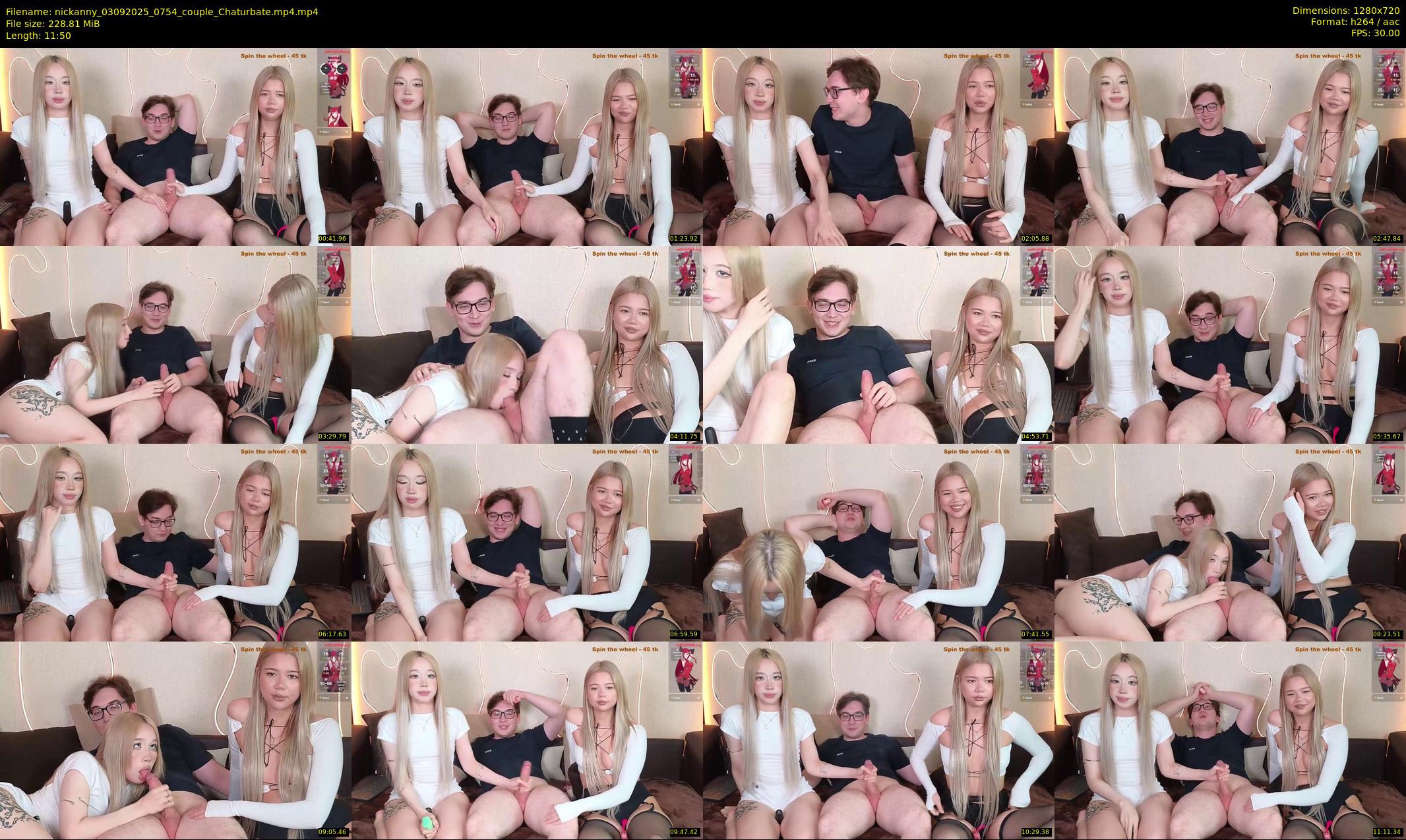 nickanny — 12 minute Chaturbate couple cam show recording, 720p, Sep 3, 2025
