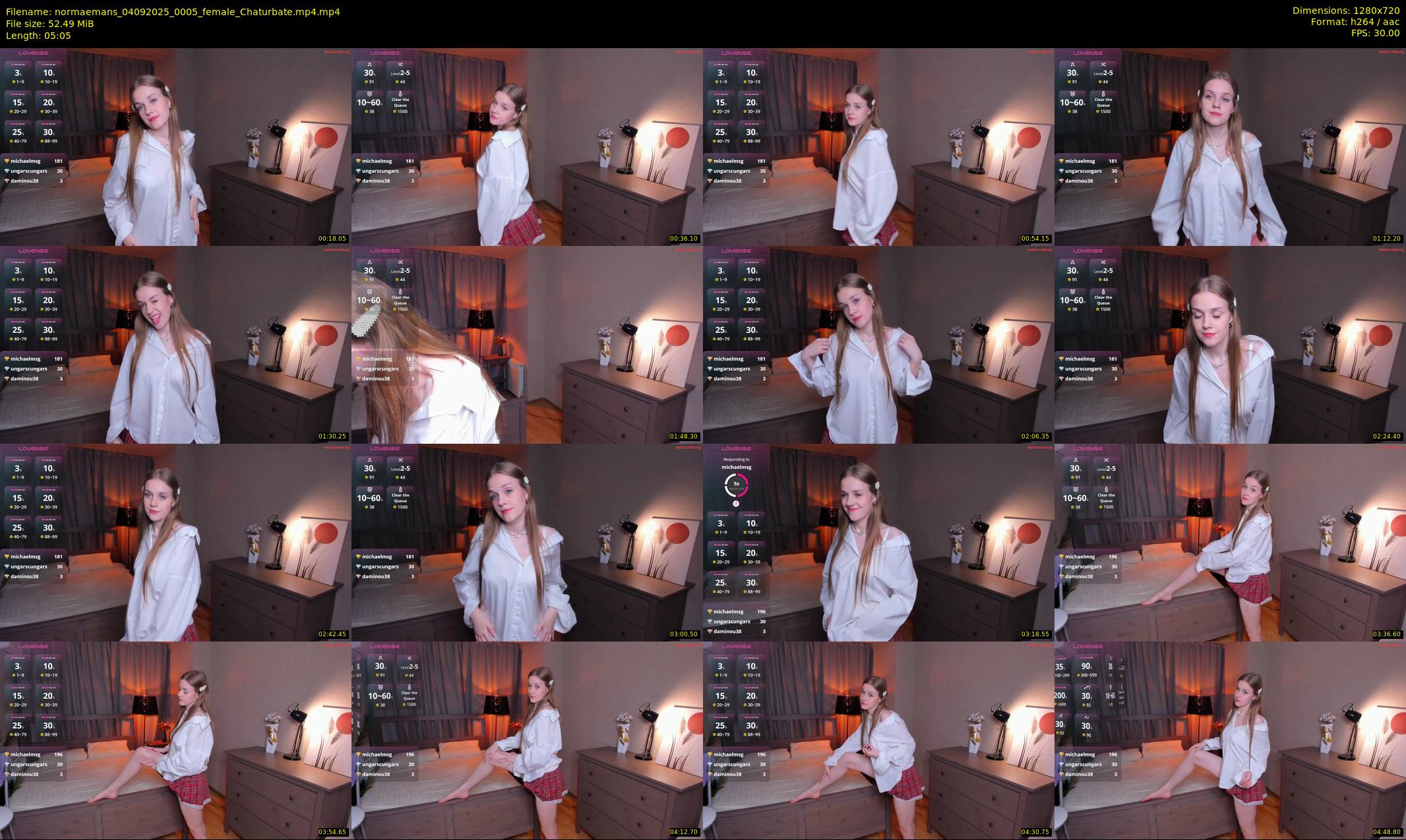 normaemans — 6 minute Chaturbate female cam show recording, 720p, Sep 4, 2025