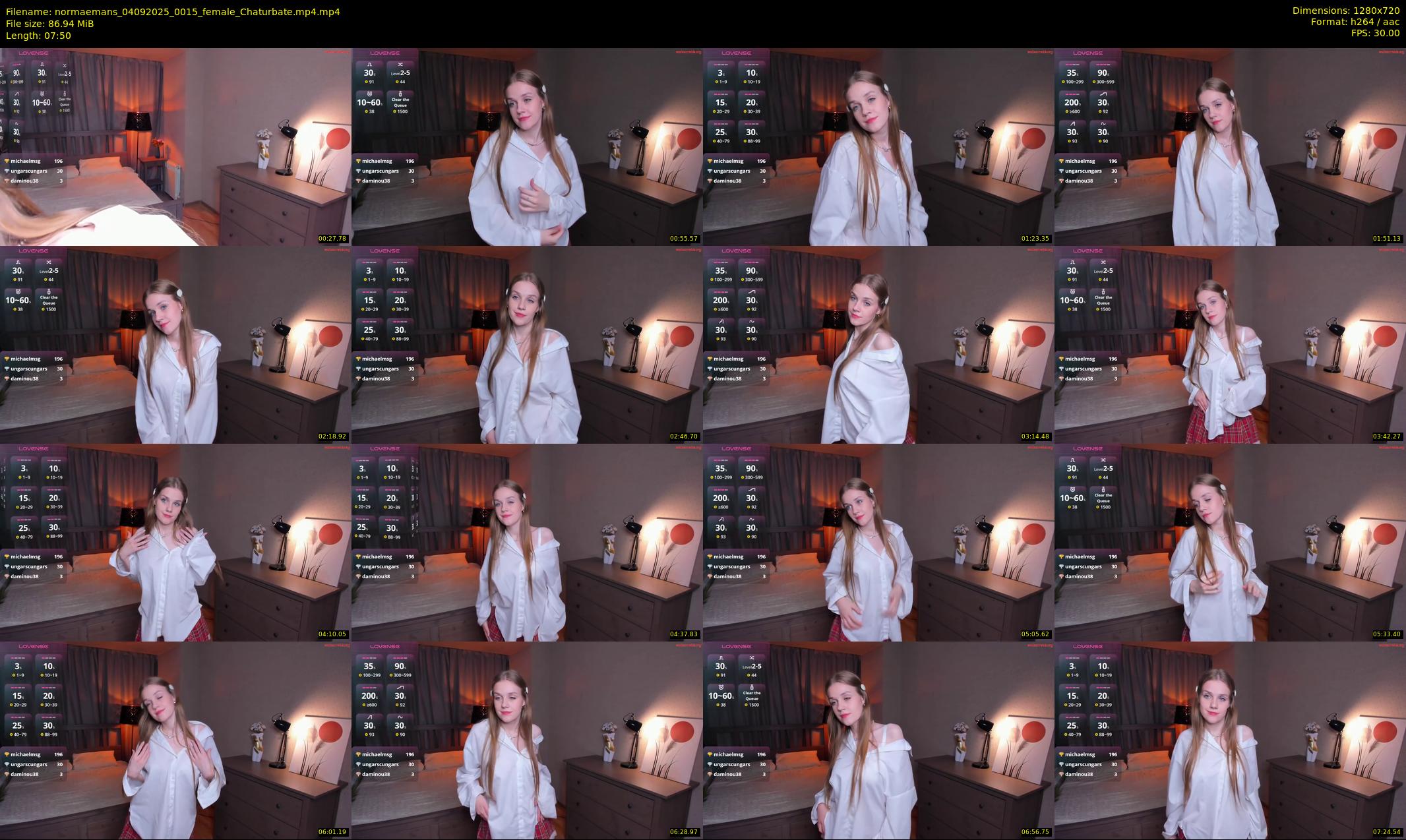 normaemans — 8 minute Chaturbate female cam show recording, 720p, Sep 4, 2025