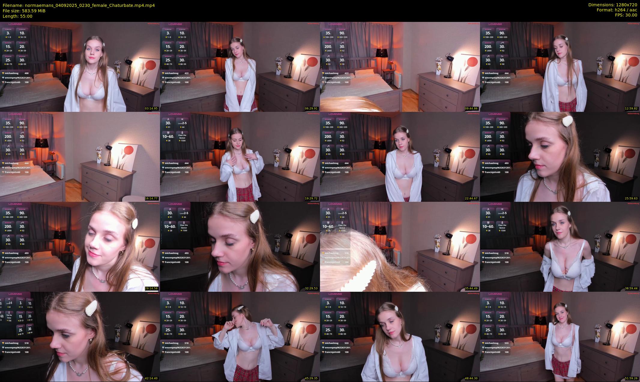 normaemans — 55 minute Chaturbate female cam show recording, 720p, Sep 4, 2025