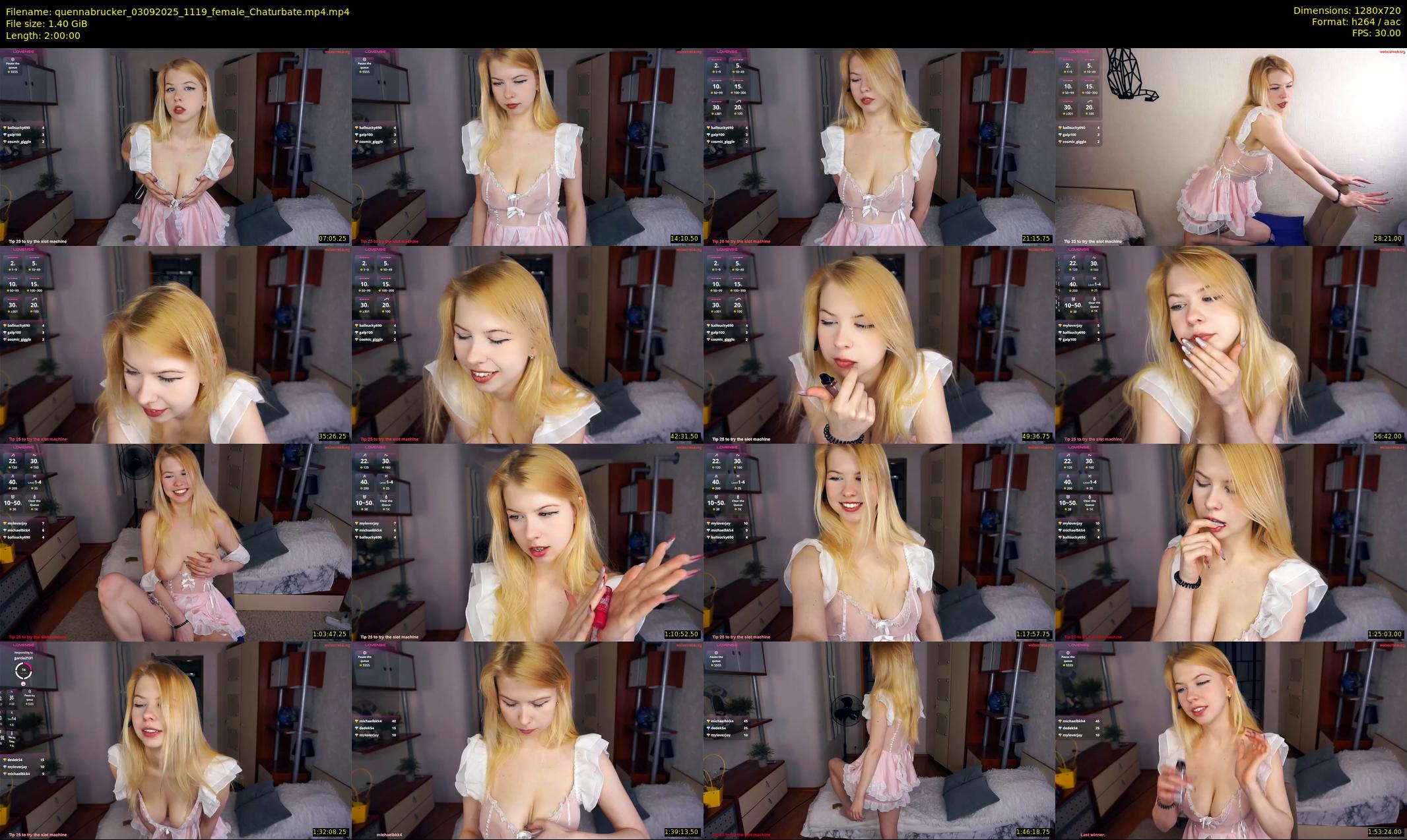 quennabrucker — 120 minute Chaturbate female cam show recording, 720p, Sep 3, 2025