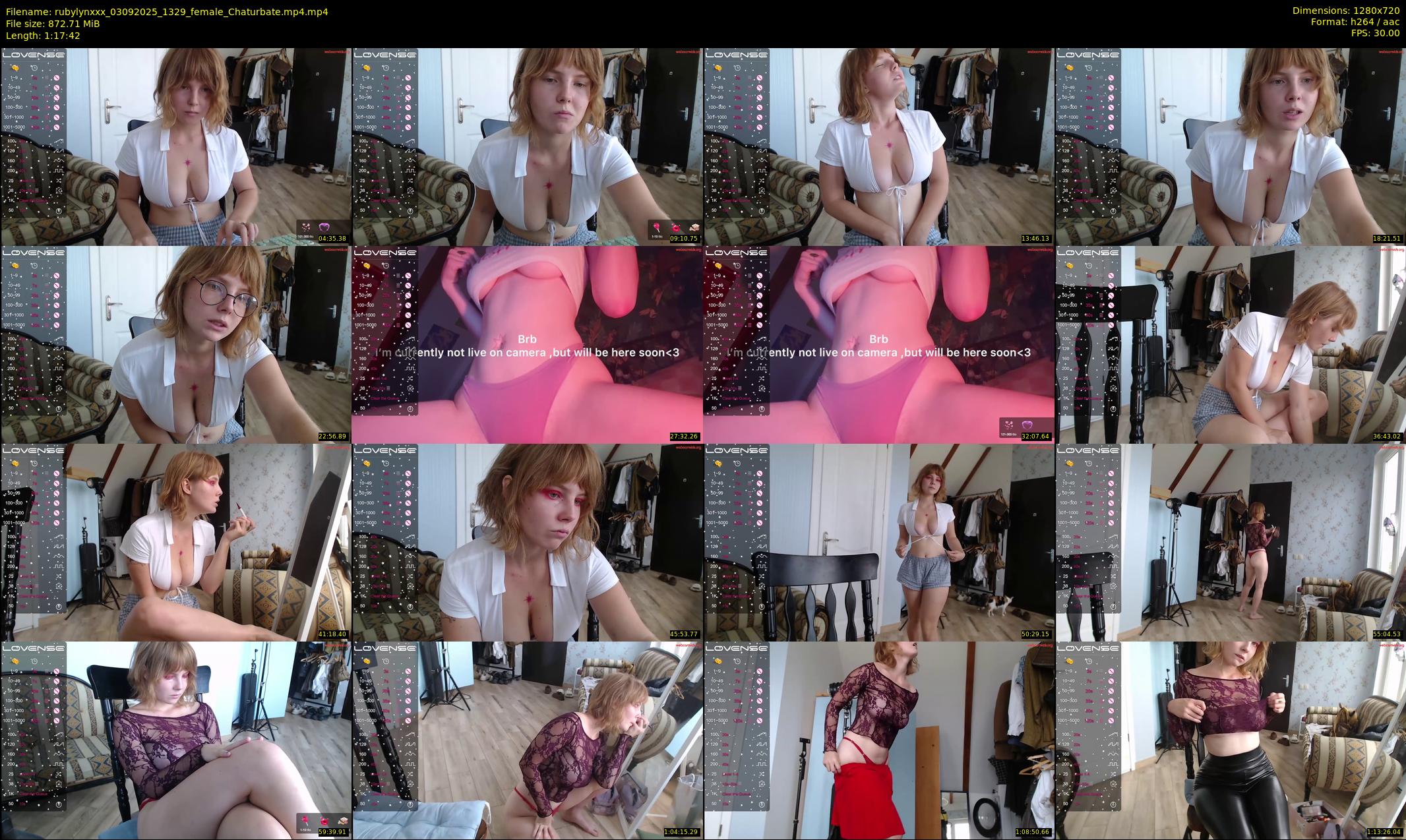 rubylynxxx — 78 minute Chaturbate female cam show recording, 720p, Sep 3, 2025