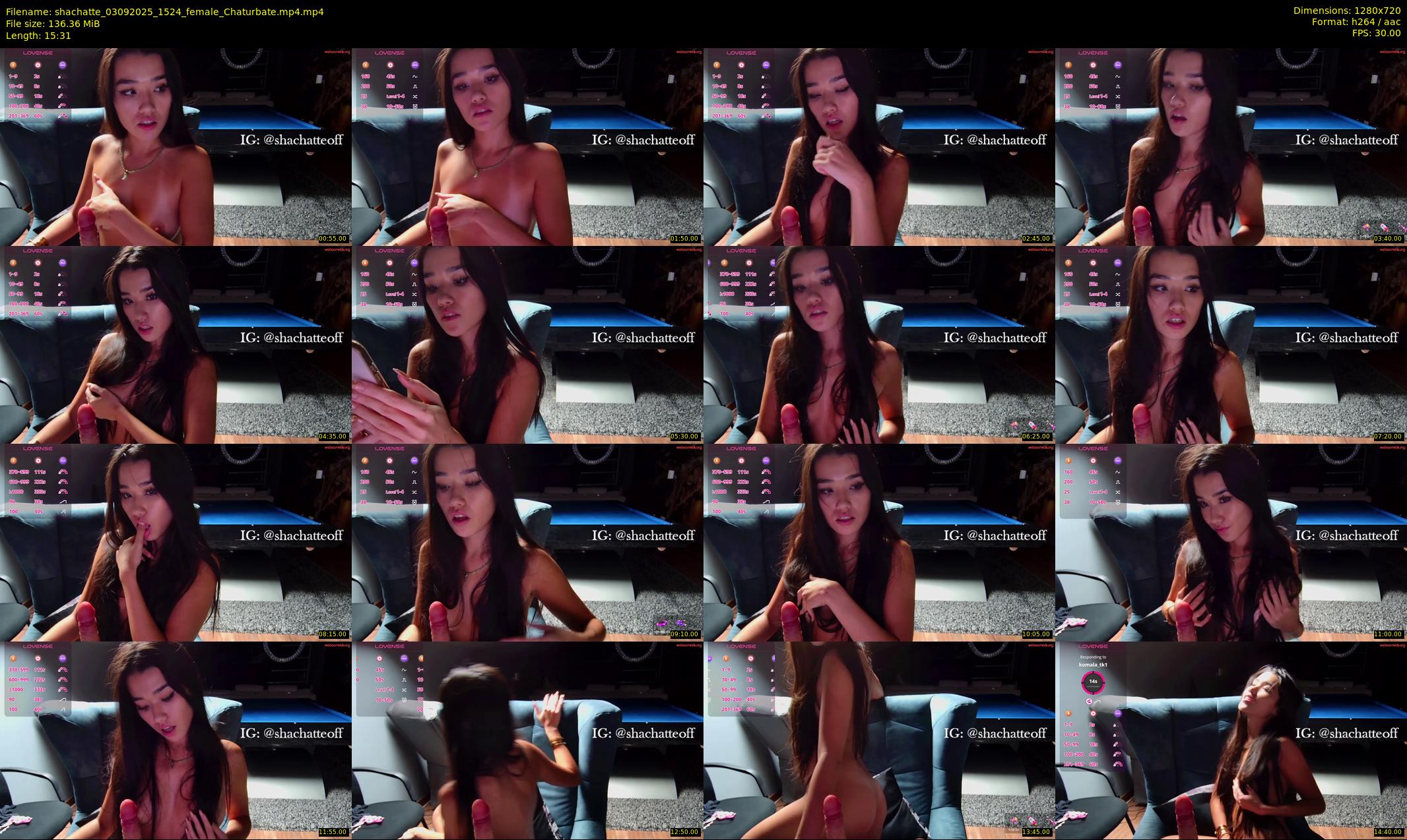 shachatte — 16 minute Chaturbate couple cam show recording, 720p, Sep 3, 2025
