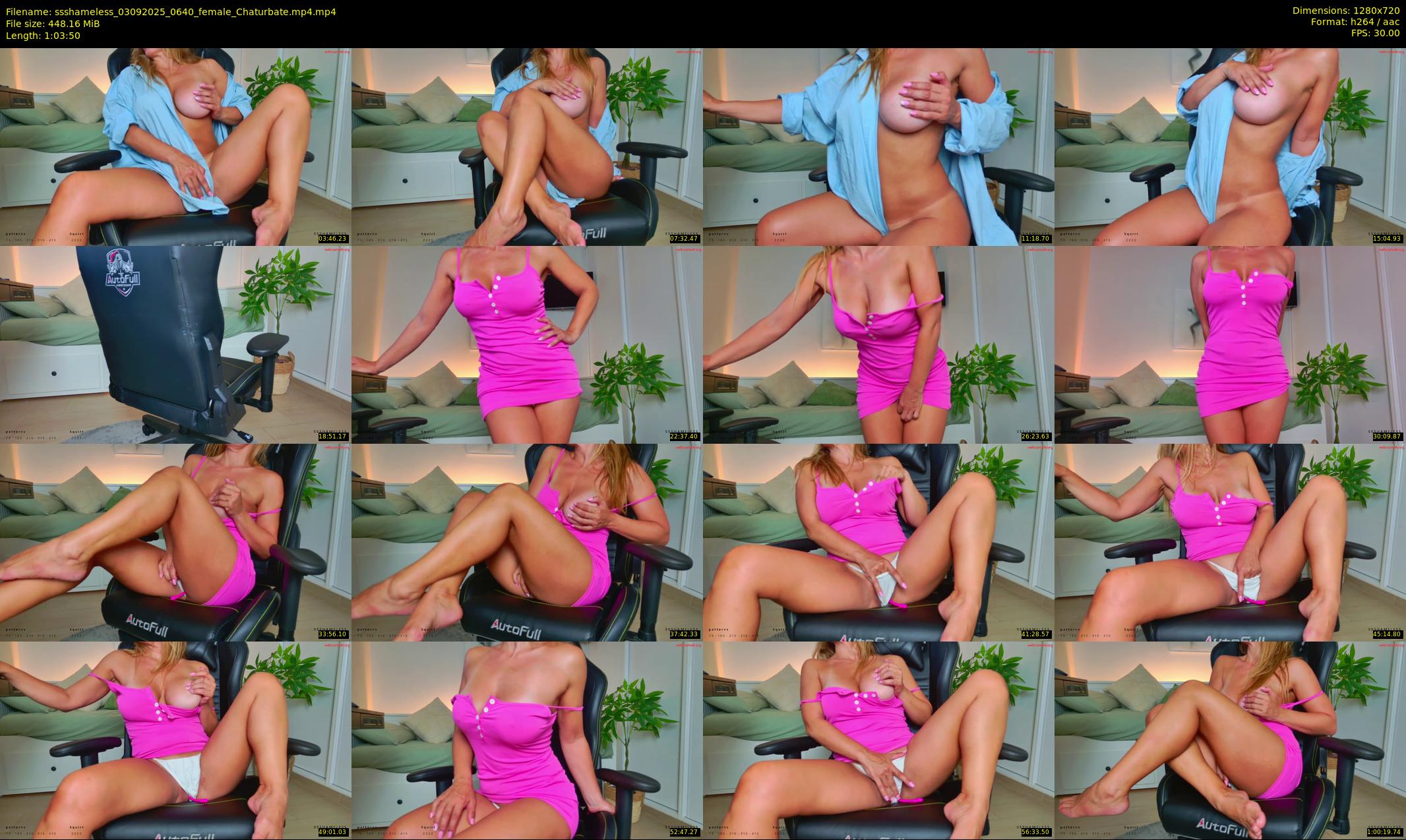 ssshameless — 64 minute Chaturbate female cam show recording, 720p, Sep 3, 2025