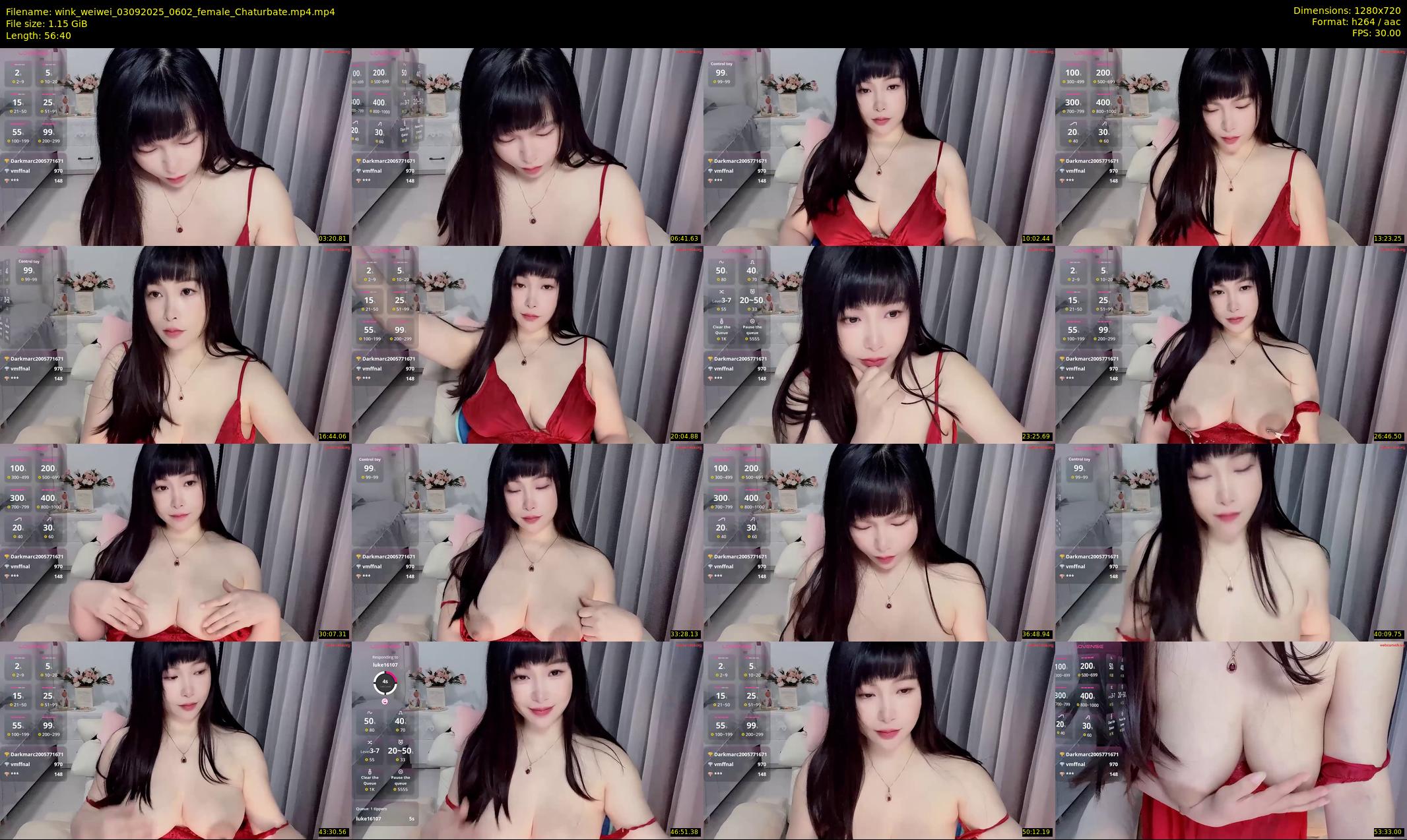 wink_weiwei — 57 minute Chaturbate female cam show recording, 720p, Sep 3, 2025