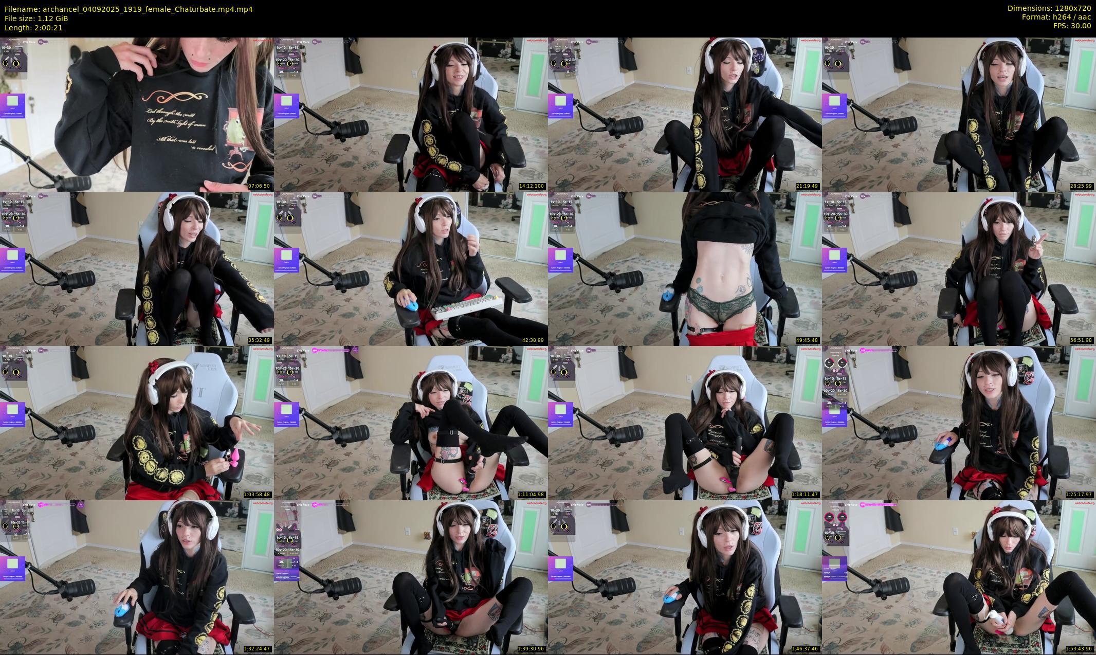 archancel — 121 minute Chaturbate female cam show recording, 720p, Sep 4, 2025