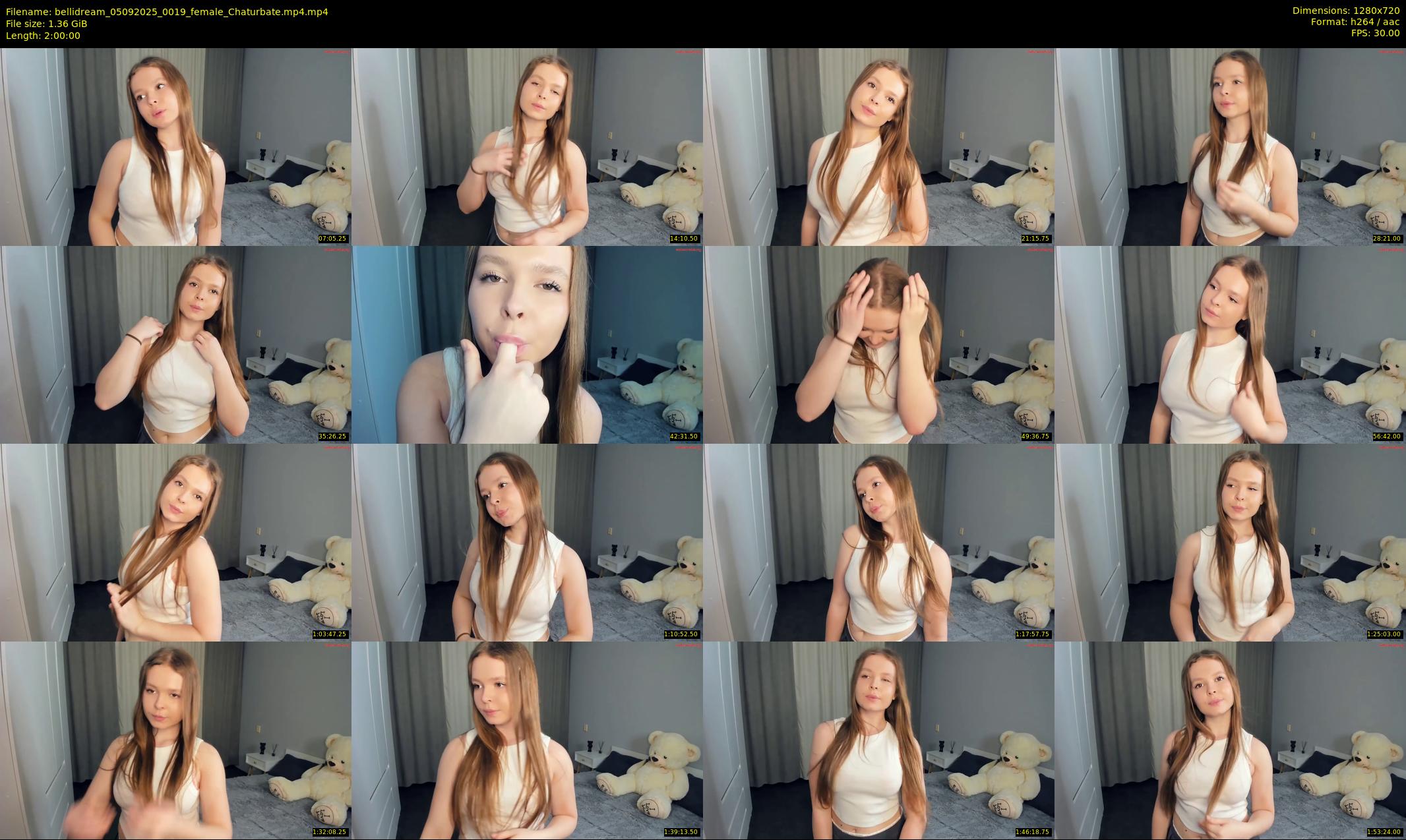 bellidream — 120 minute Chaturbate female cam show recording, 720p, Sep 5, 2025