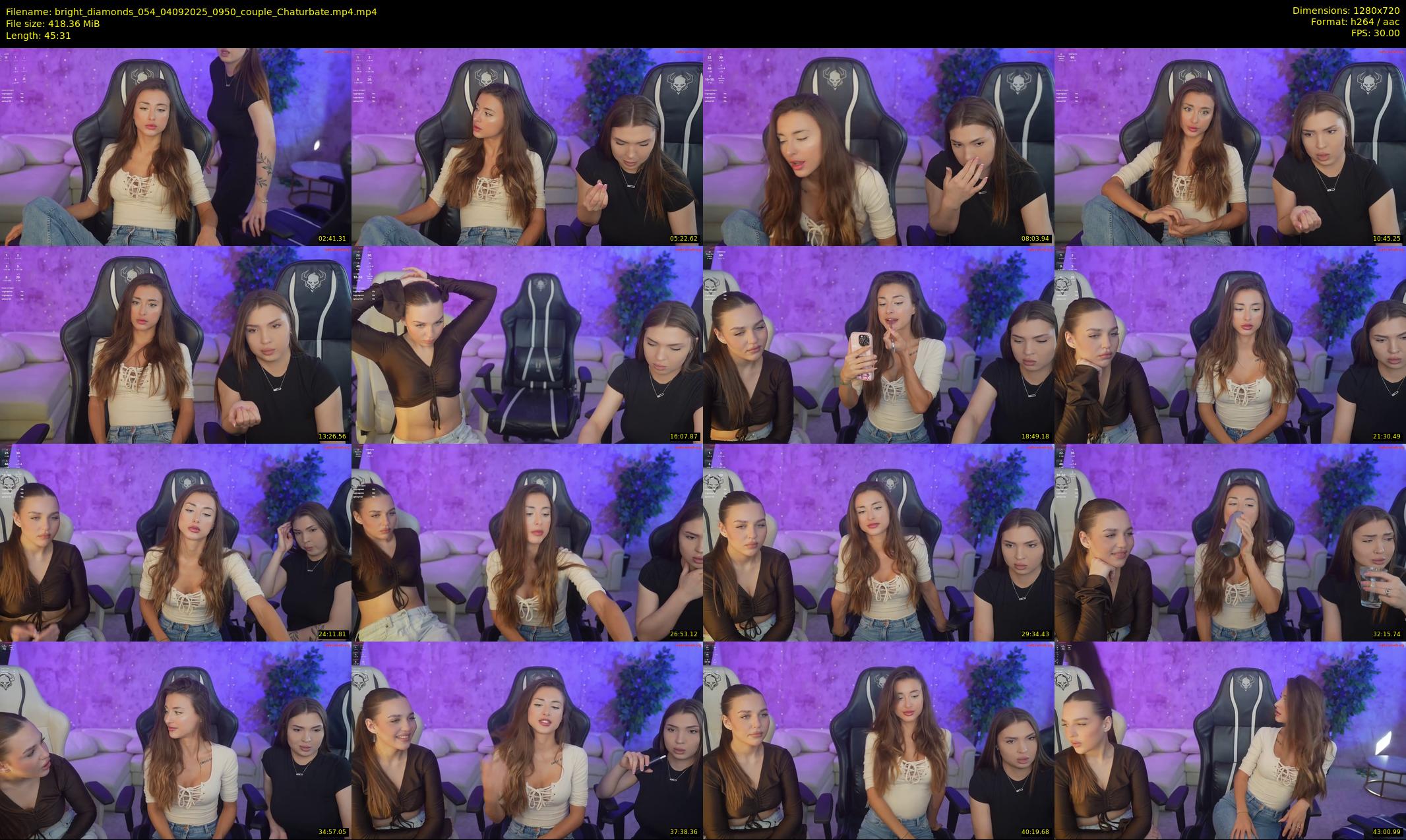 bright_diamonds_054 — 46 minute Chaturbate couple cam show recording, 720p, Sep 4, 2025