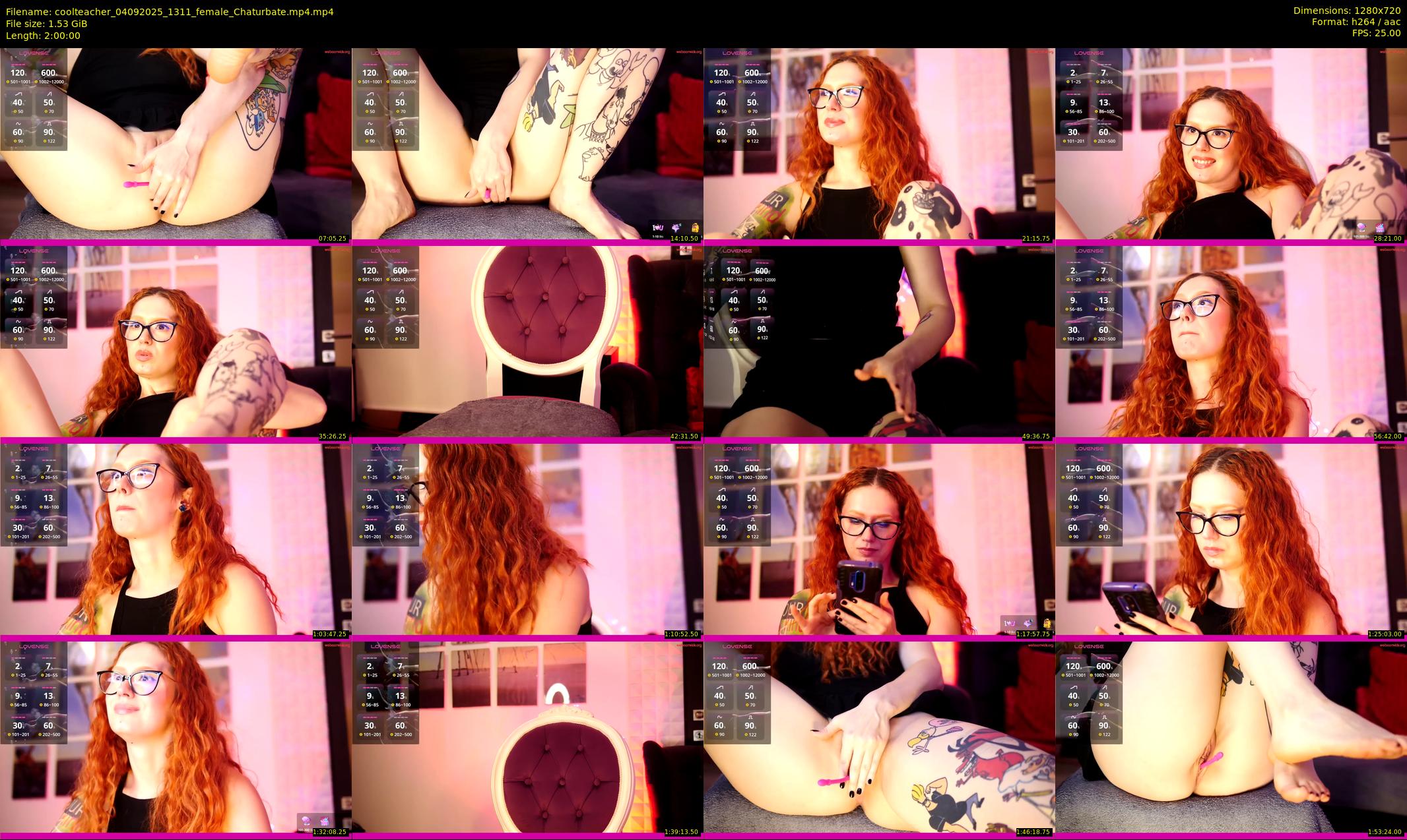 coolteacher — 120 minute Chaturbate female cam show recording, 720p, Sep 4, 2025