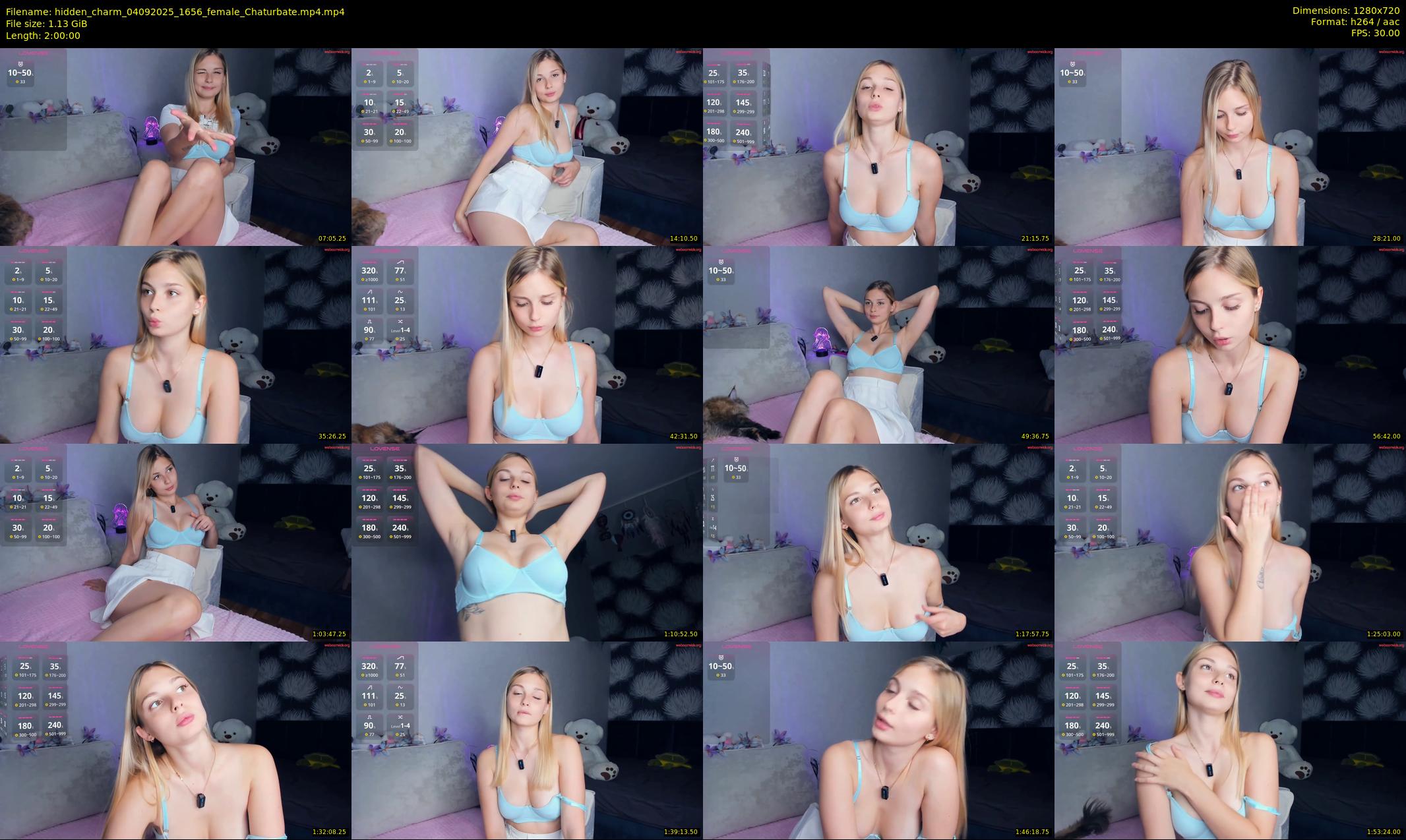 hidden_charm — 120 minute Chaturbate female cam show recording, 720p, Sep 4, 2025