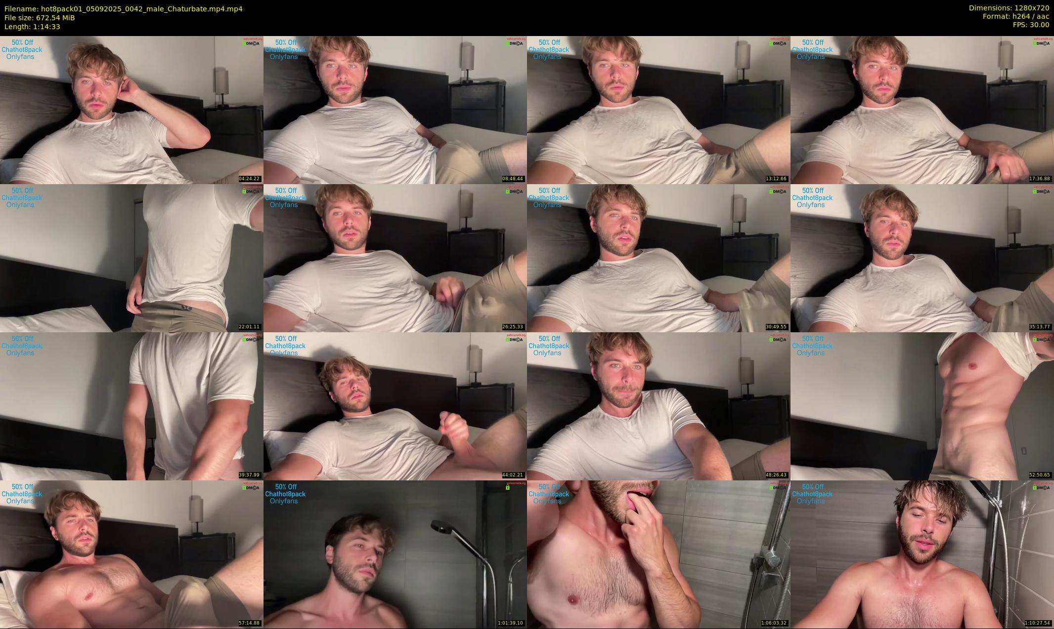 hot8pack01 — 75 minute Chaturbate male cam show recording, 720p, Sep 5, 2025