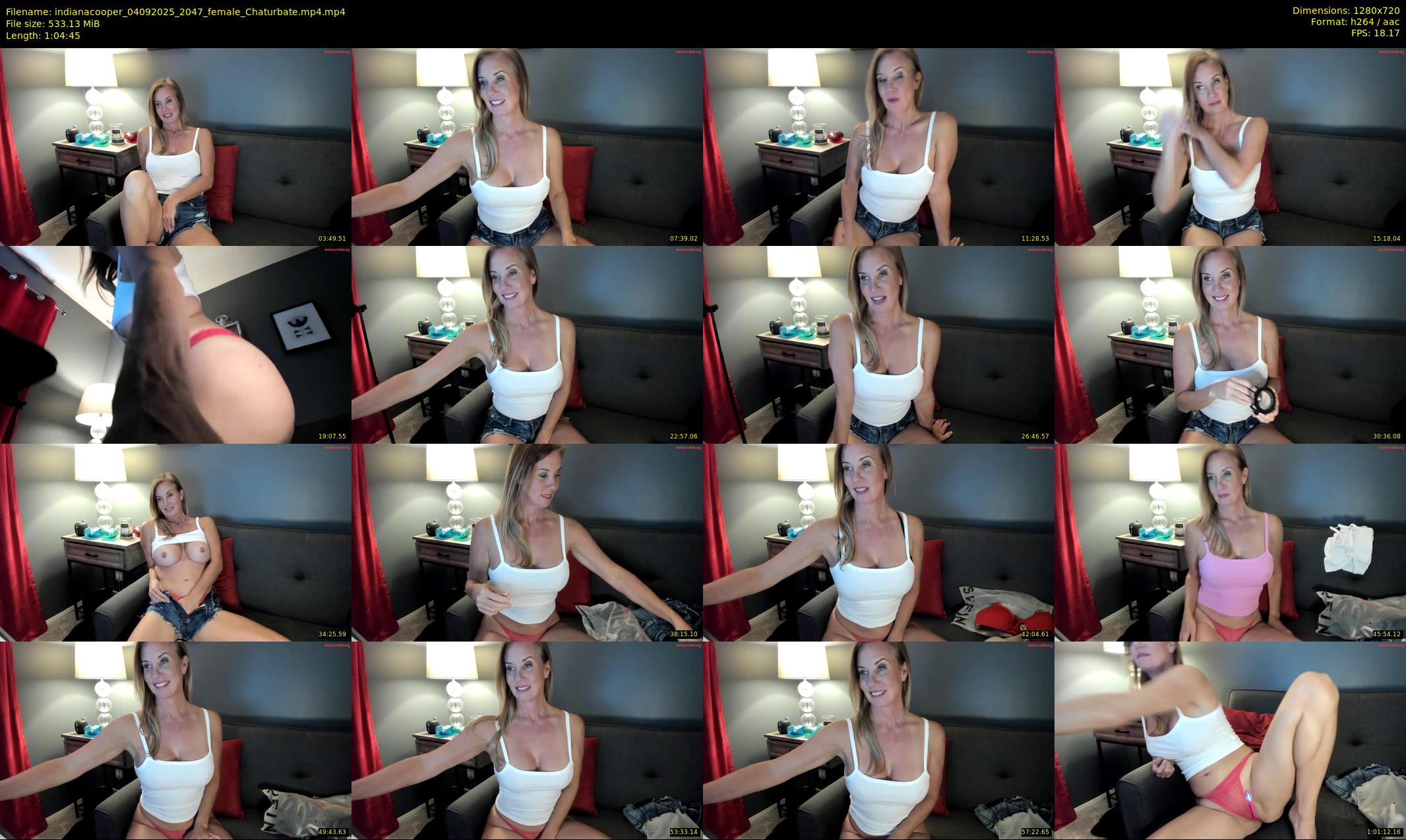 indianacooper — 65 minute Chaturbate female cam show recording, 720p, Sep 4, 2025