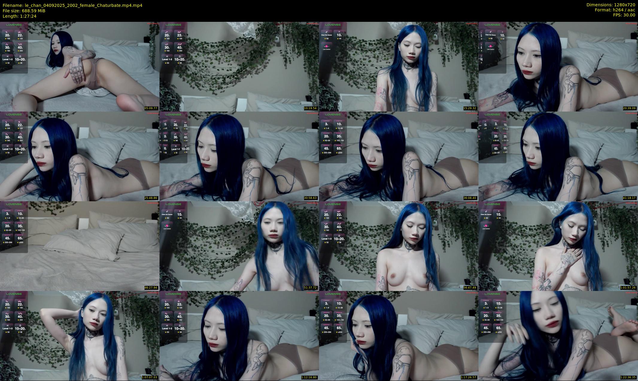 le_chan — 88 minute Chaturbate female cam show recording, 720p, Sep 4, 2025