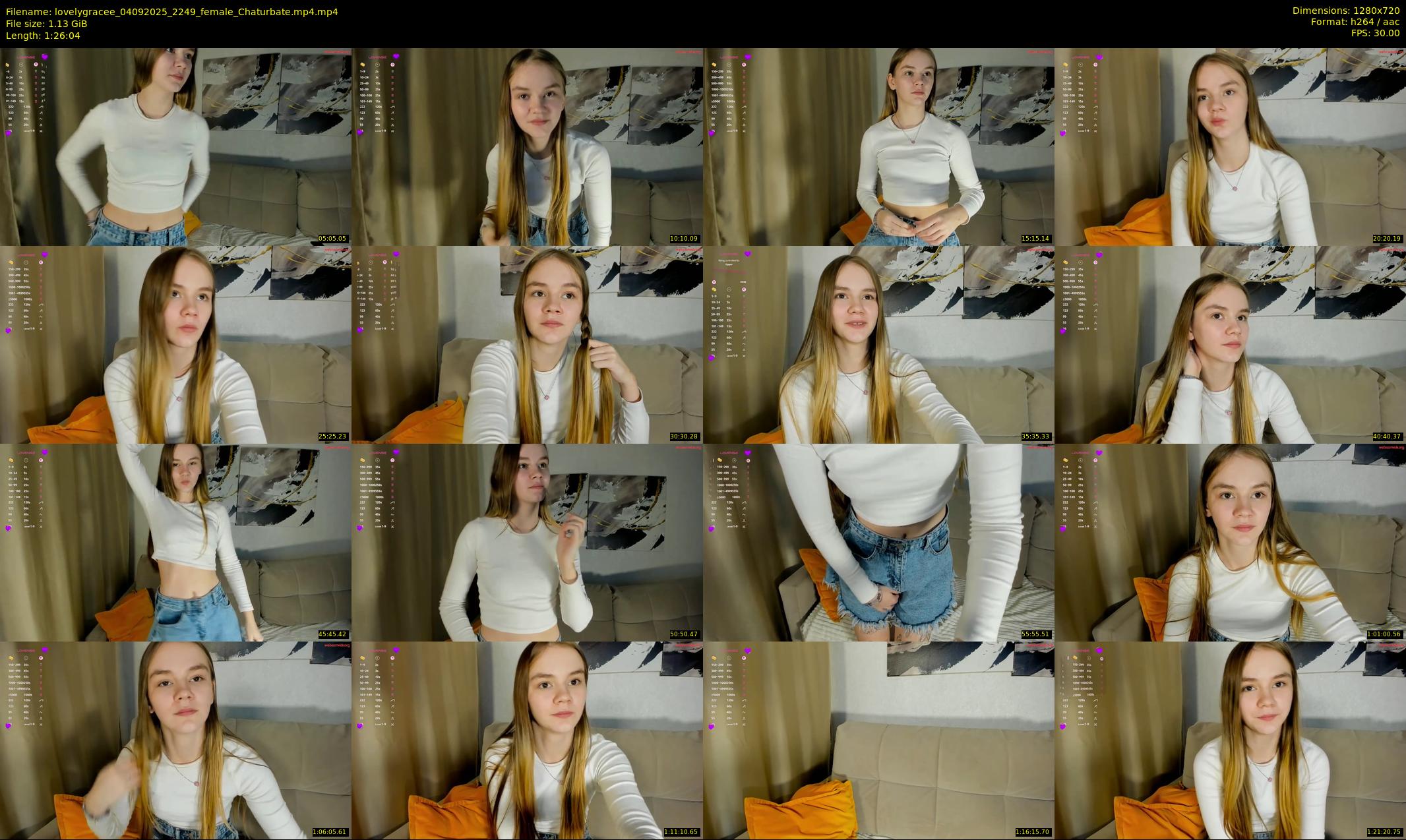 lovelygracee — 87 minute Chaturbate female cam show recording, 720p, Sep 4, 2025