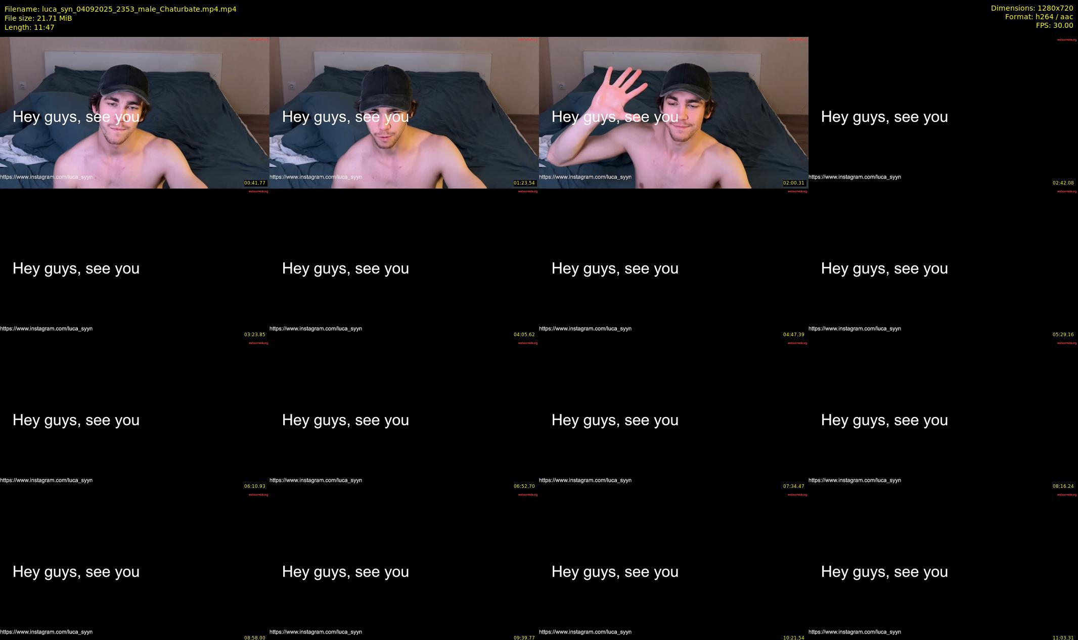 luca_syn — 12 minute Chaturbate male cam show recording, 720p, Sep 4, 2025